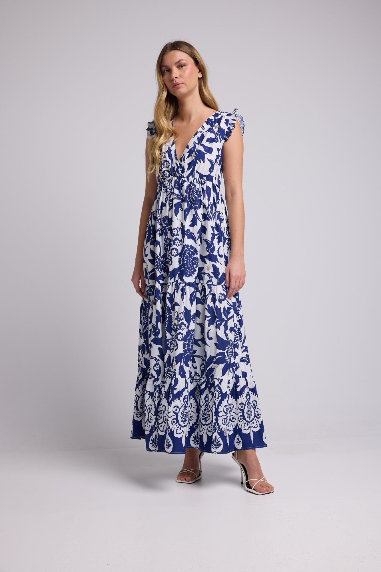 aloha maxi dress ALOHA DRESS/P309 NAVY