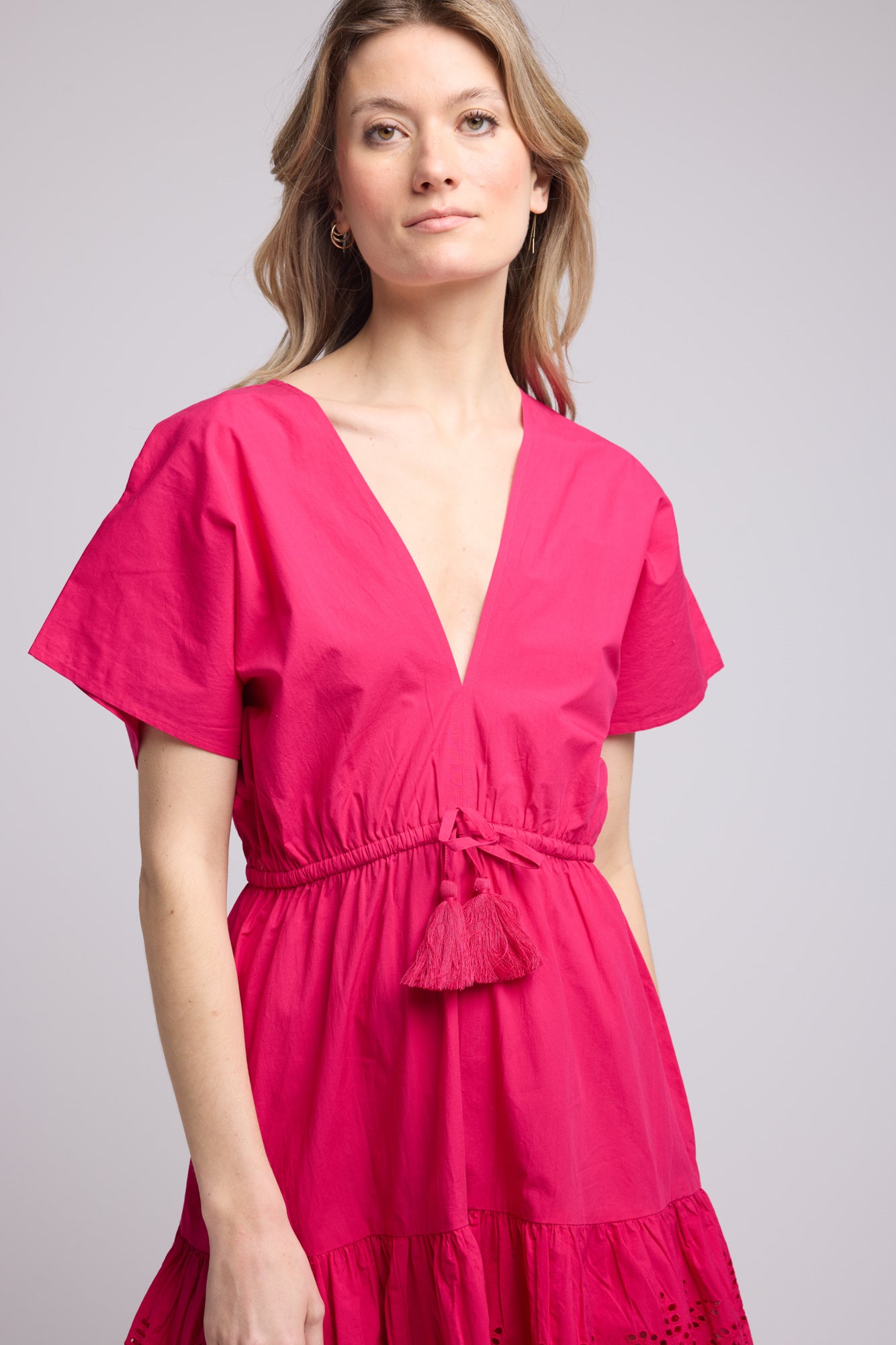 ROBE AMELIE COURT FUSHIA
