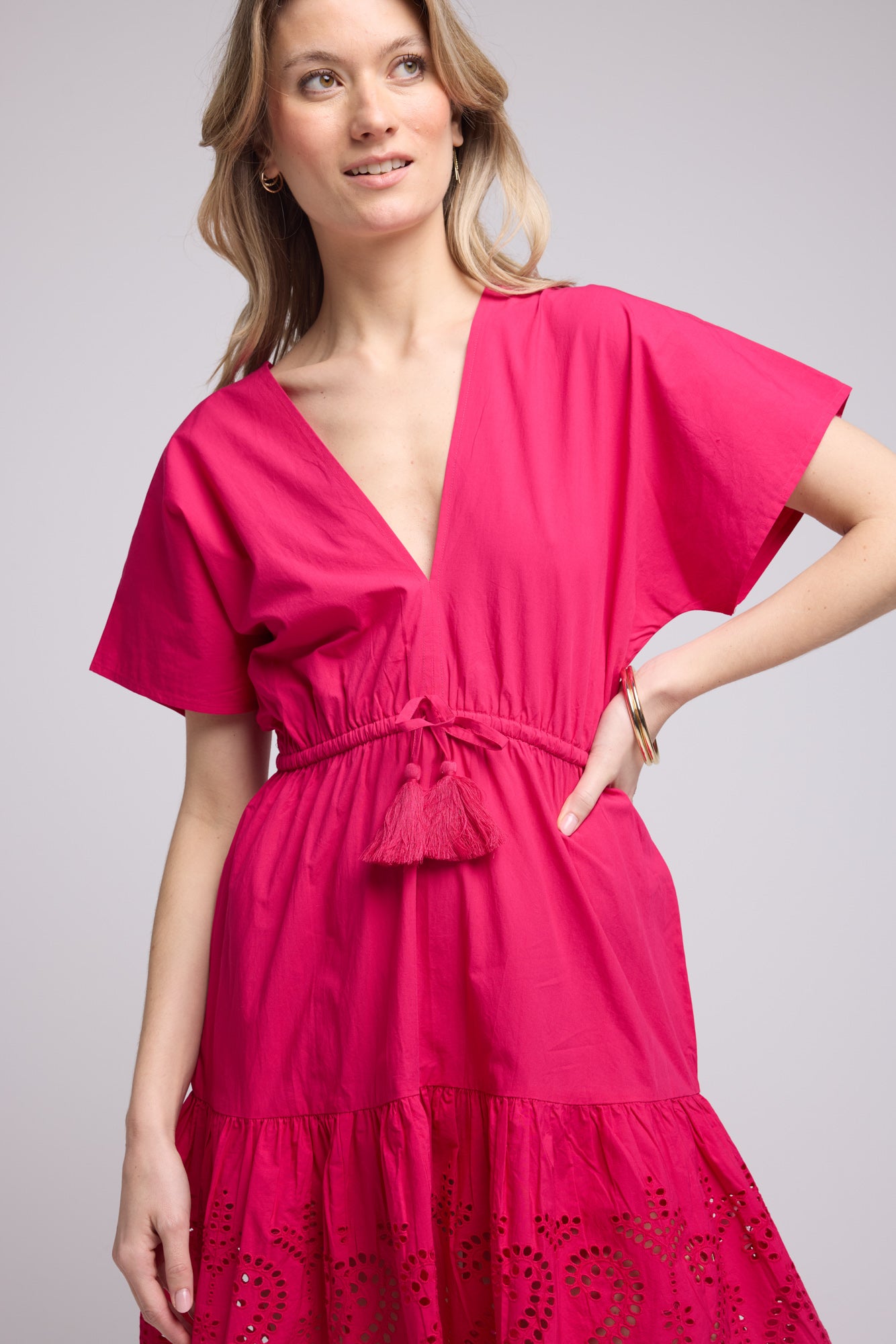 ROBE AMELIE COURT FUSHIA