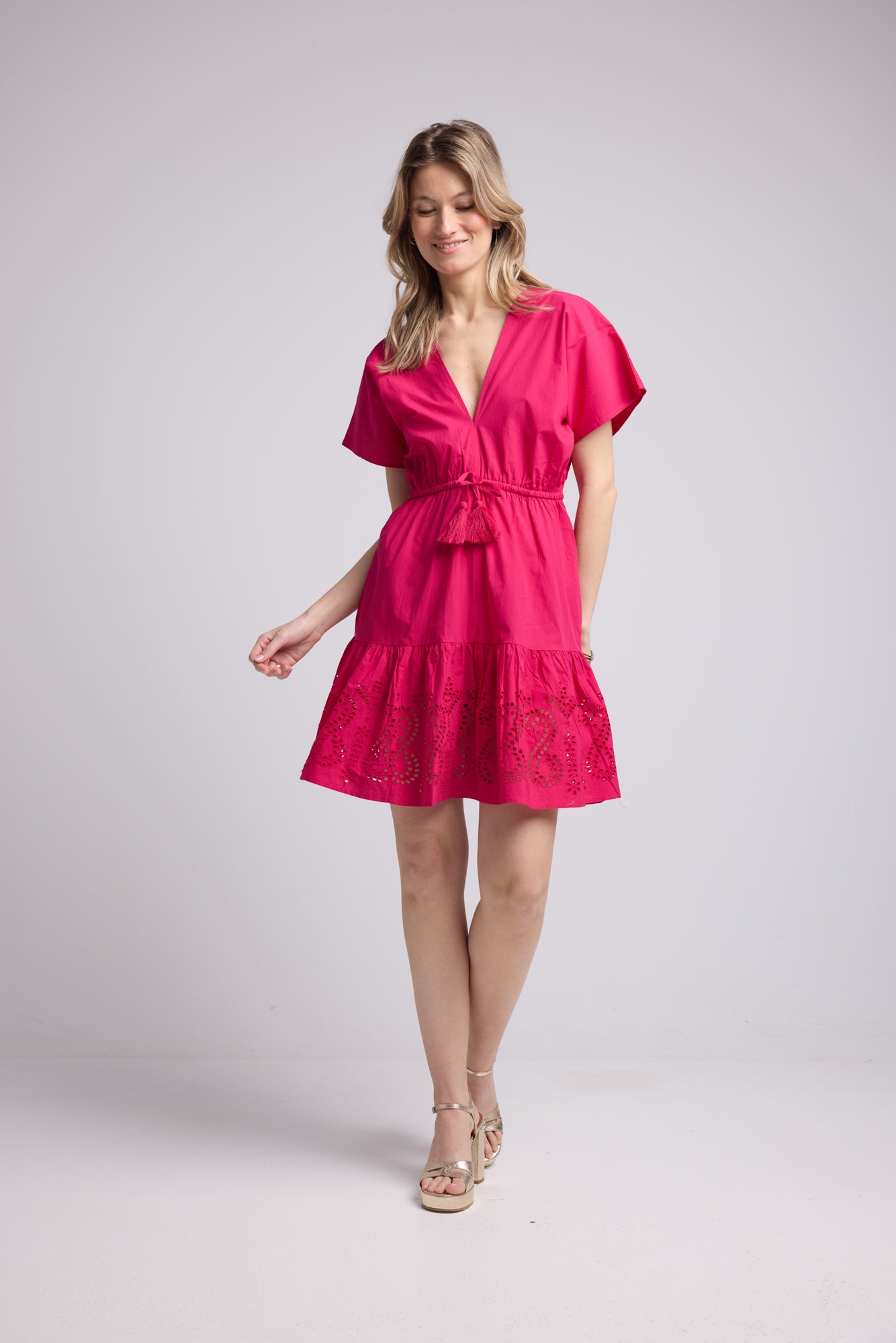 ROBE AMELIE COURT FUSHIA