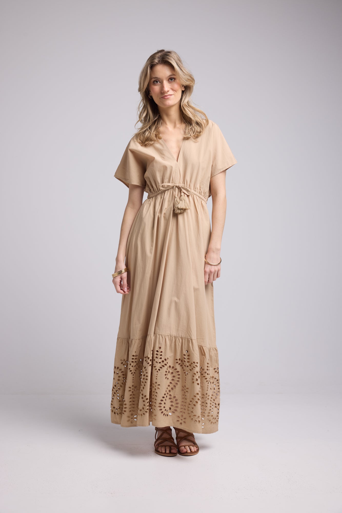AMELIE LONG/BEIGE DRESS