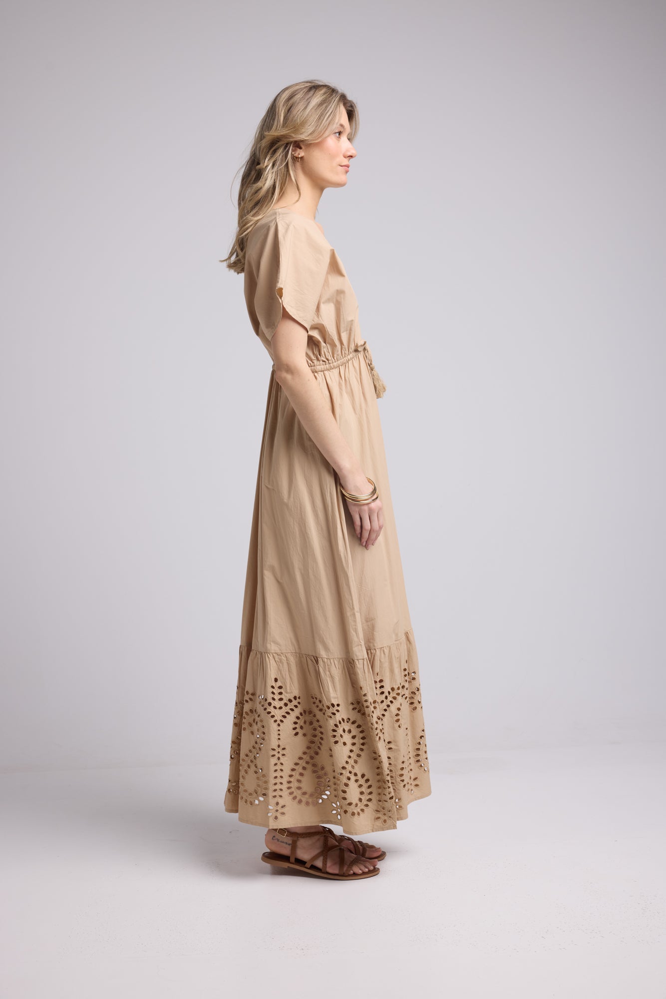 AMELIE LONG/BEIGE DRESS