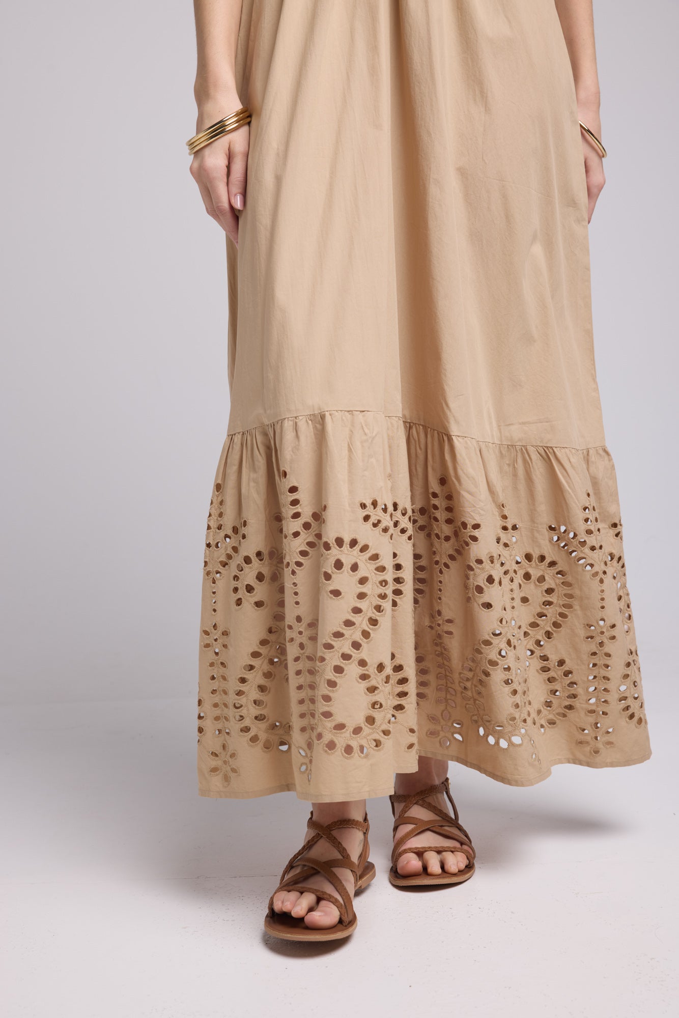 AMELIE LONG/BEIGE DRESS