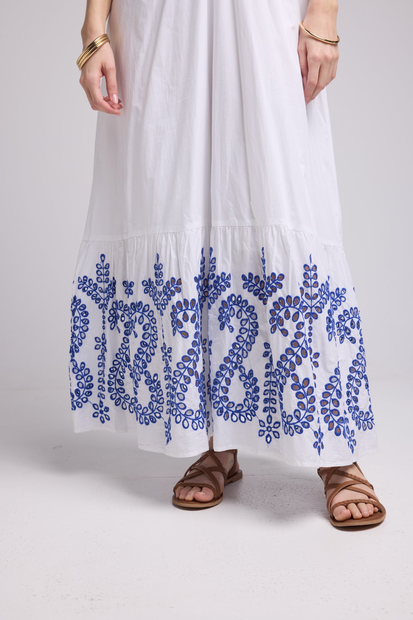 ROBE AMELIE LONG/BLANC
