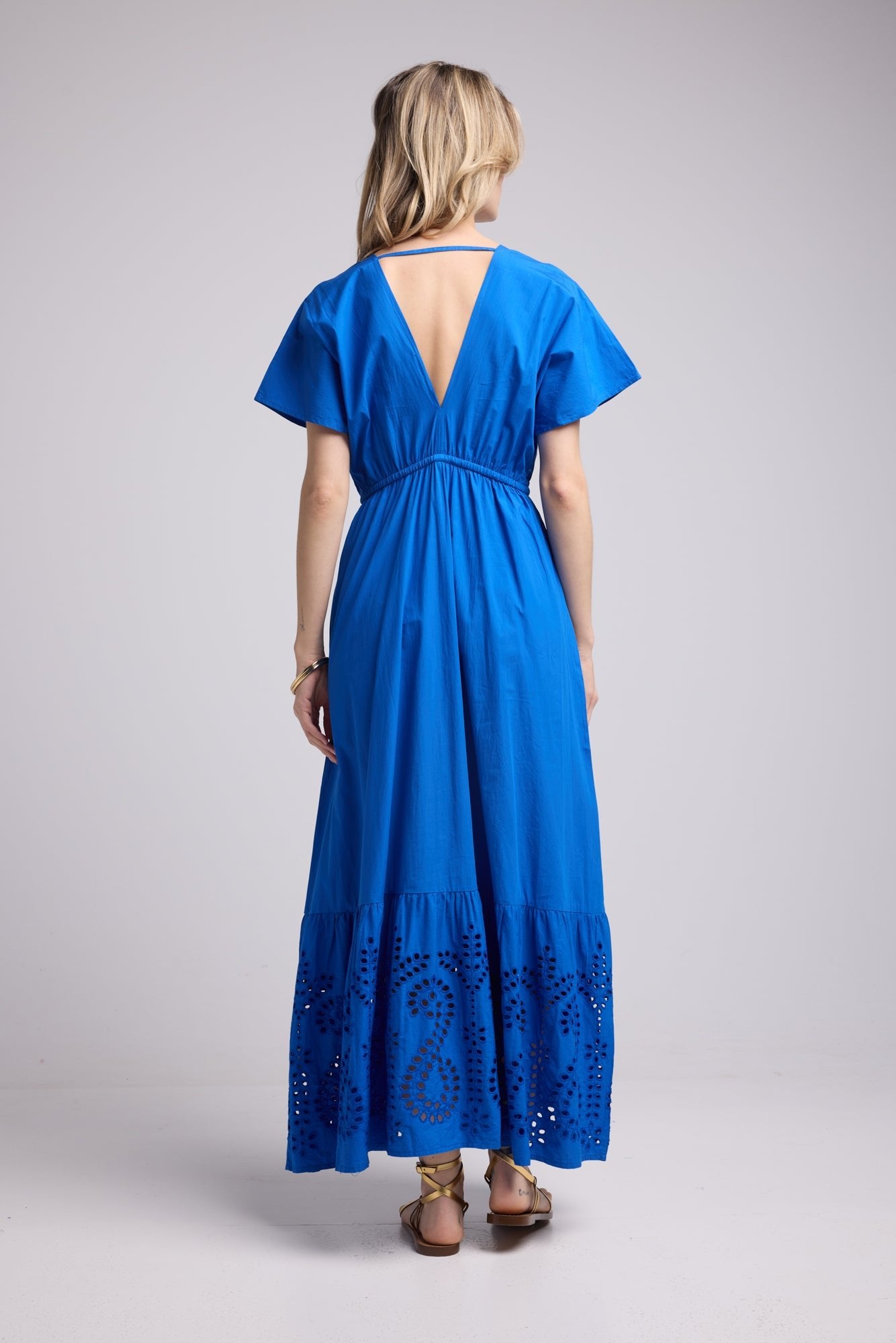 ROBE AMELIE LONG BRIGHT BLUE