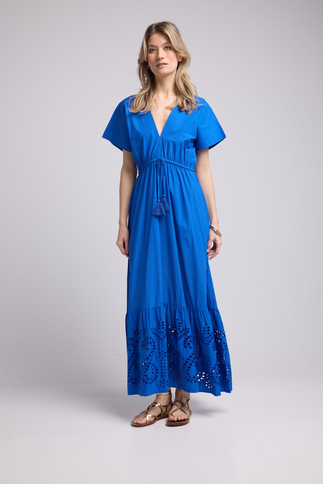 ROBE AMELIE LONG BRIGHT BLUE