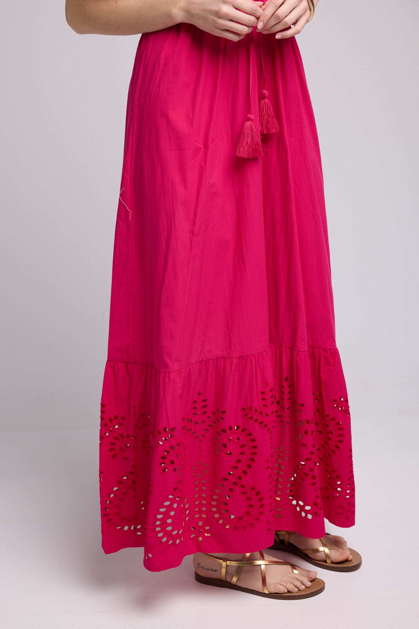 AMELIE LONG FUSHIA DRESS