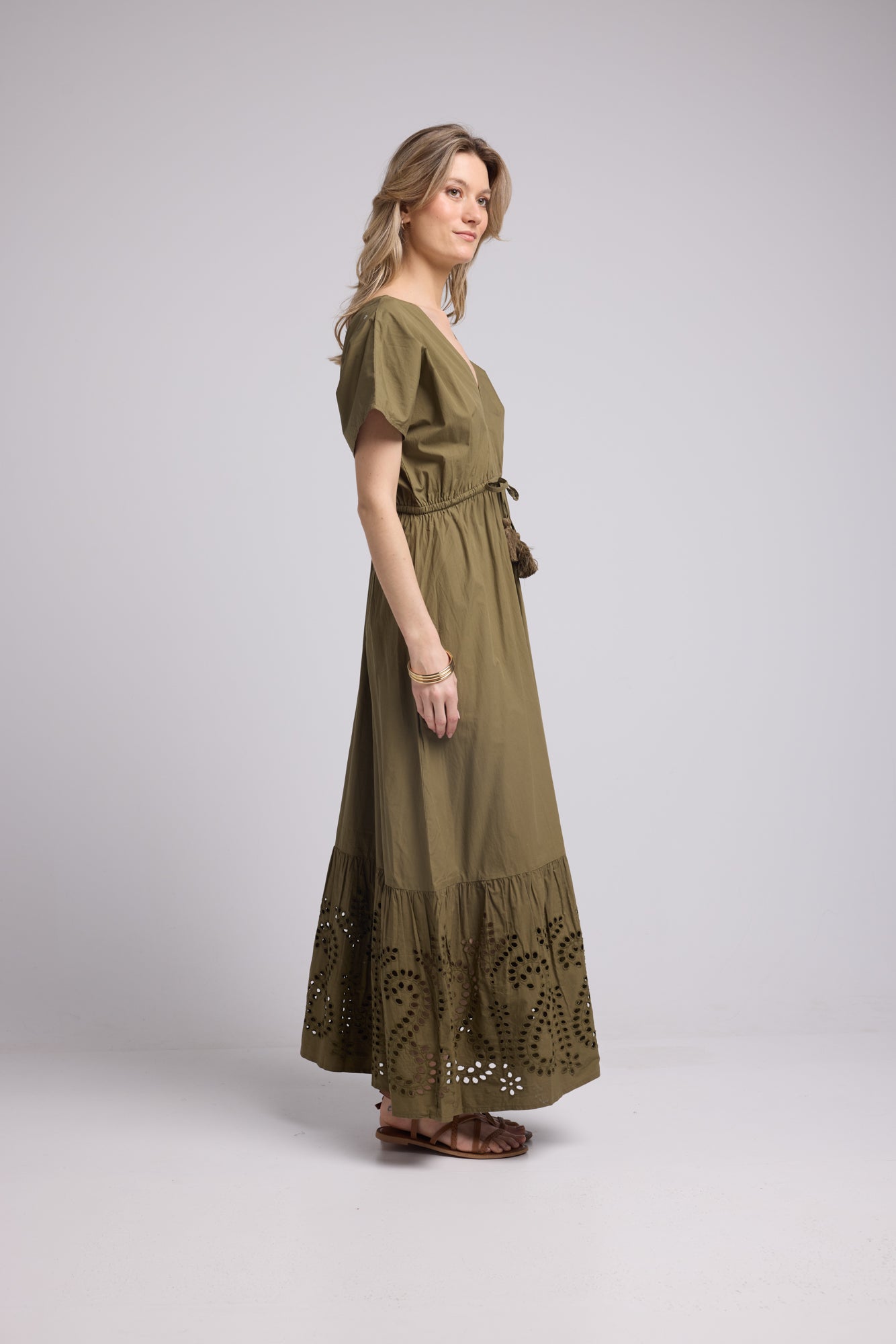 ROBE AMELIE LONG/KHAKI