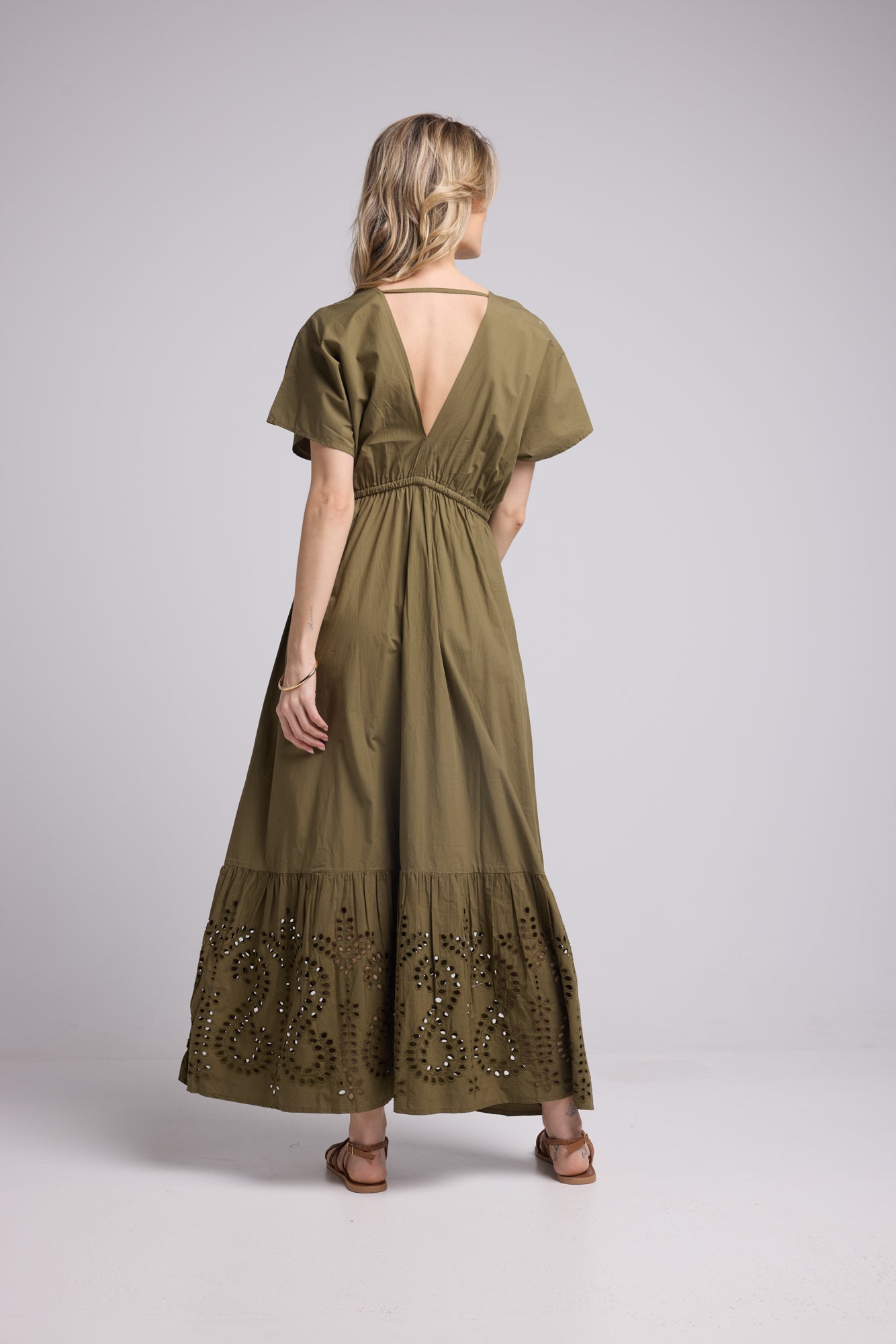 ROBE AMELIE LONG/KHAKI