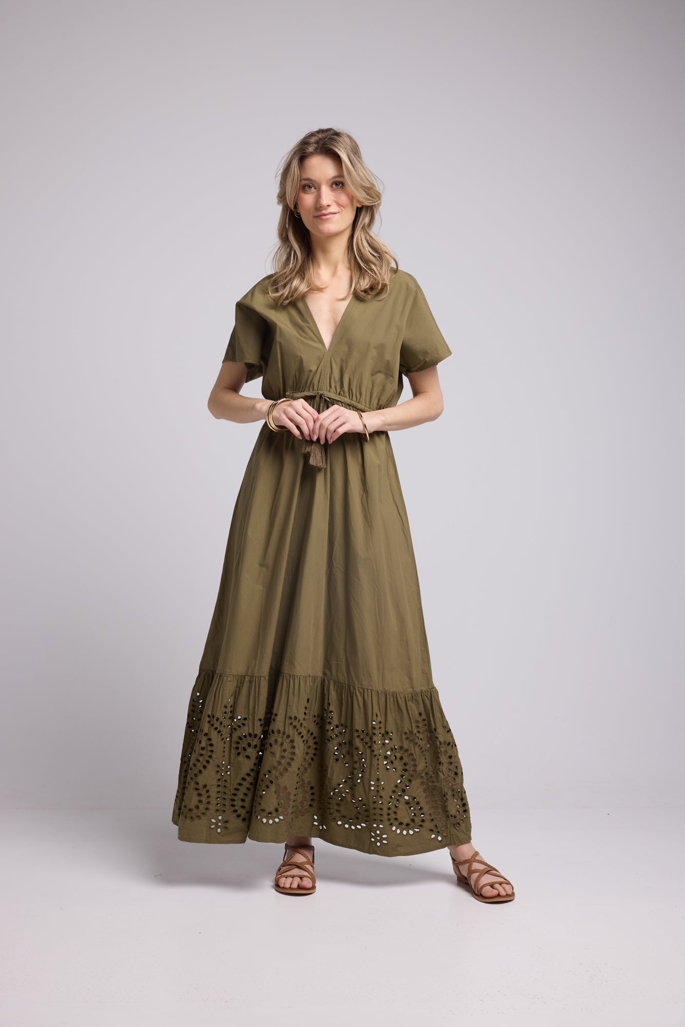 ROBE AMELIE LONG/KHAKI