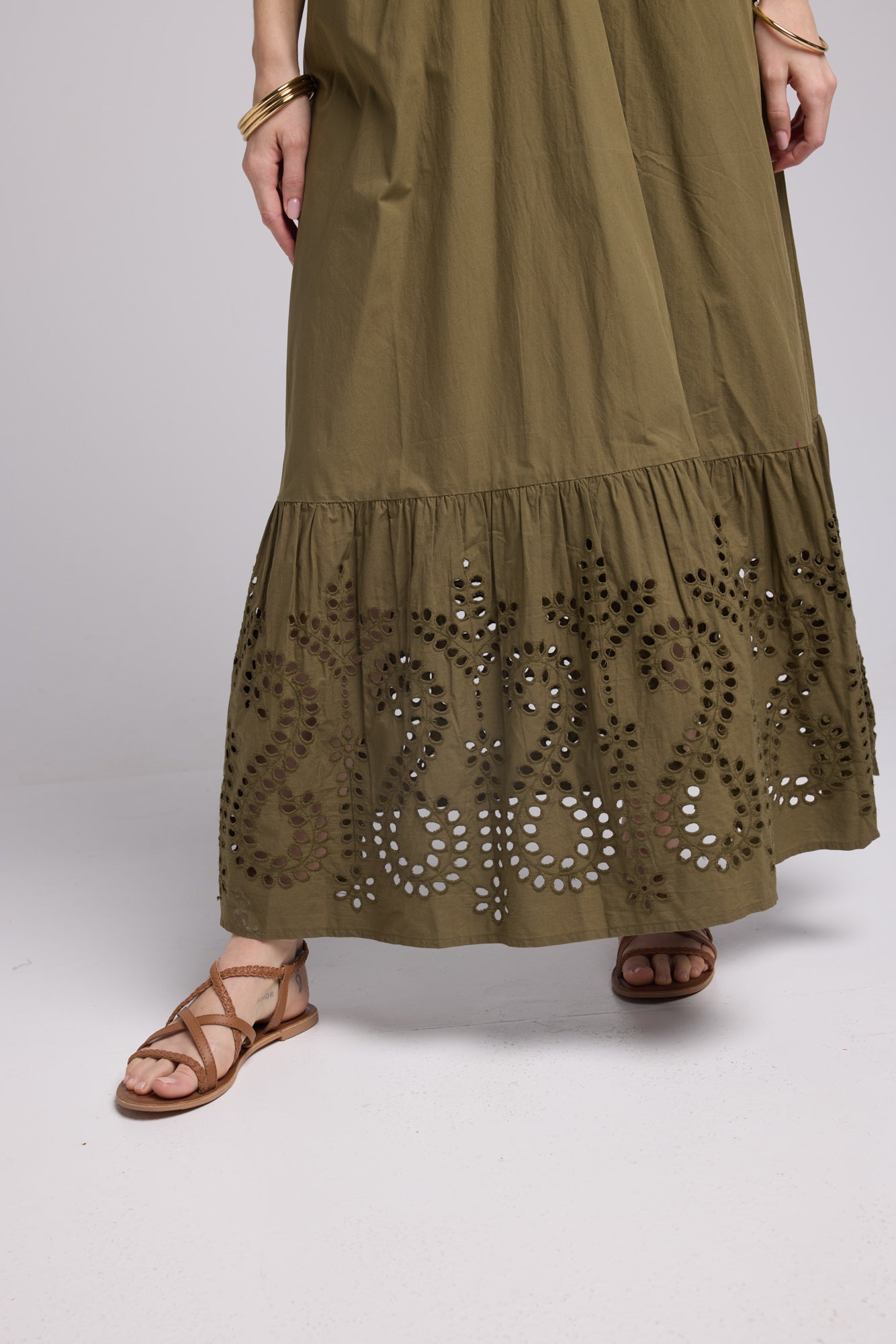 ROBE AMELIE LONG/KHAKI
