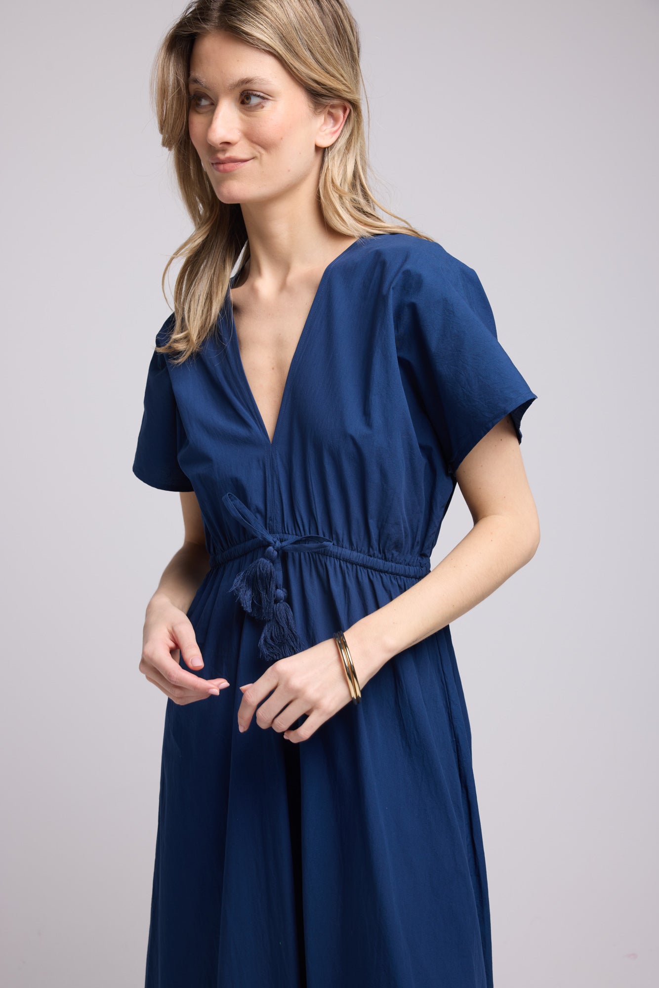 ROBE AMELIE LONG/MARINE