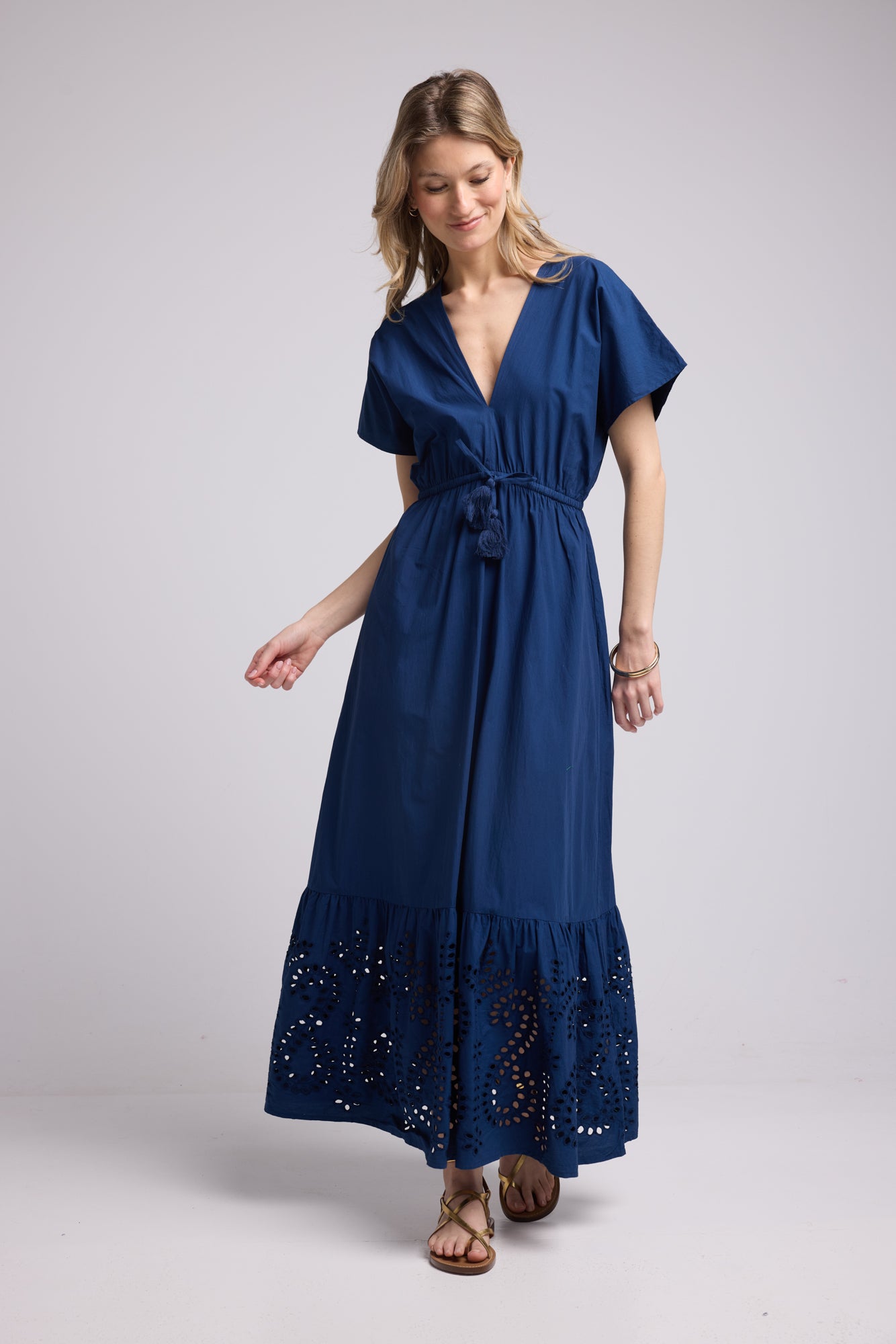 ROBE AMELIE LONG/MARINE