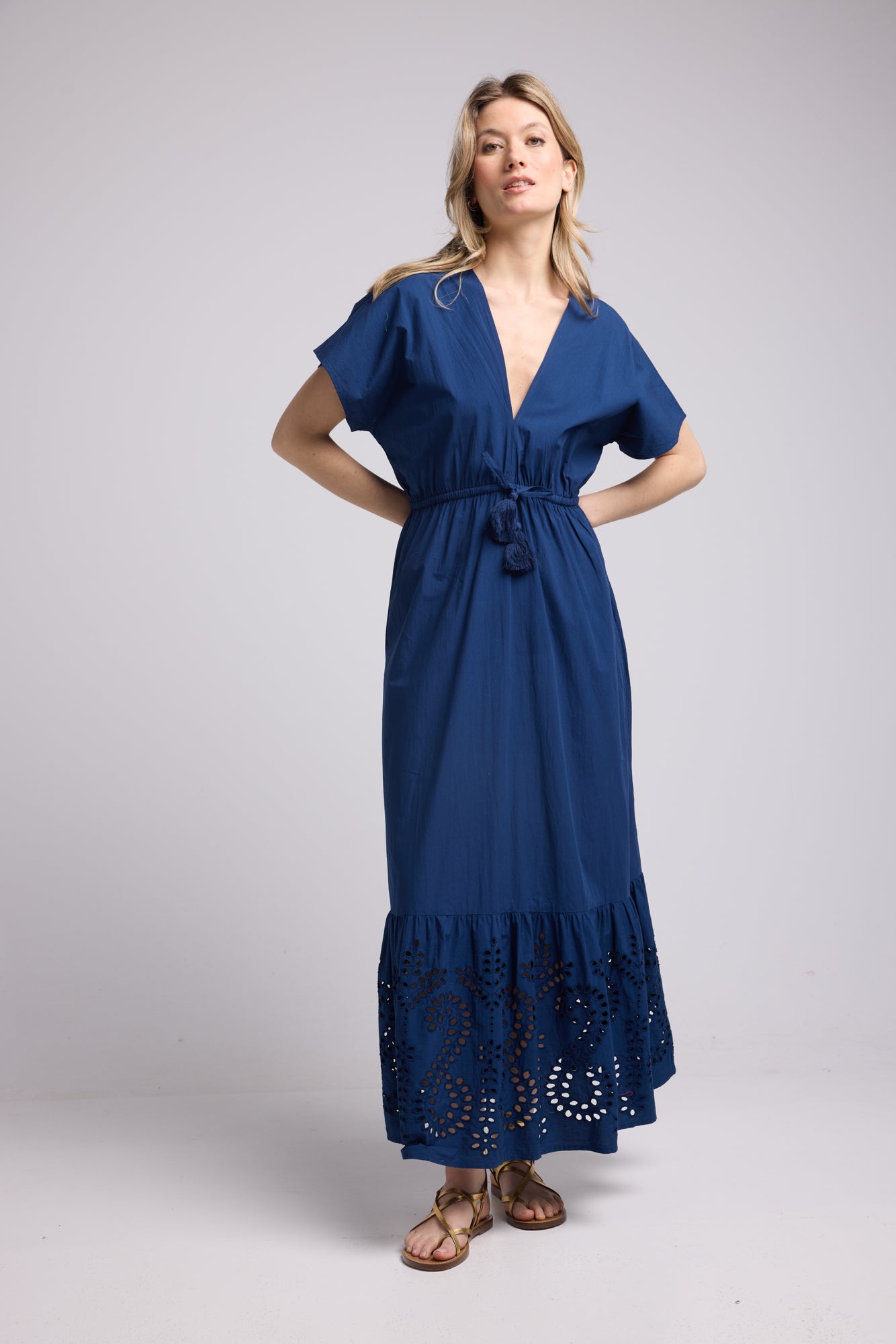 ROBE AMELIE LONG/MARINE