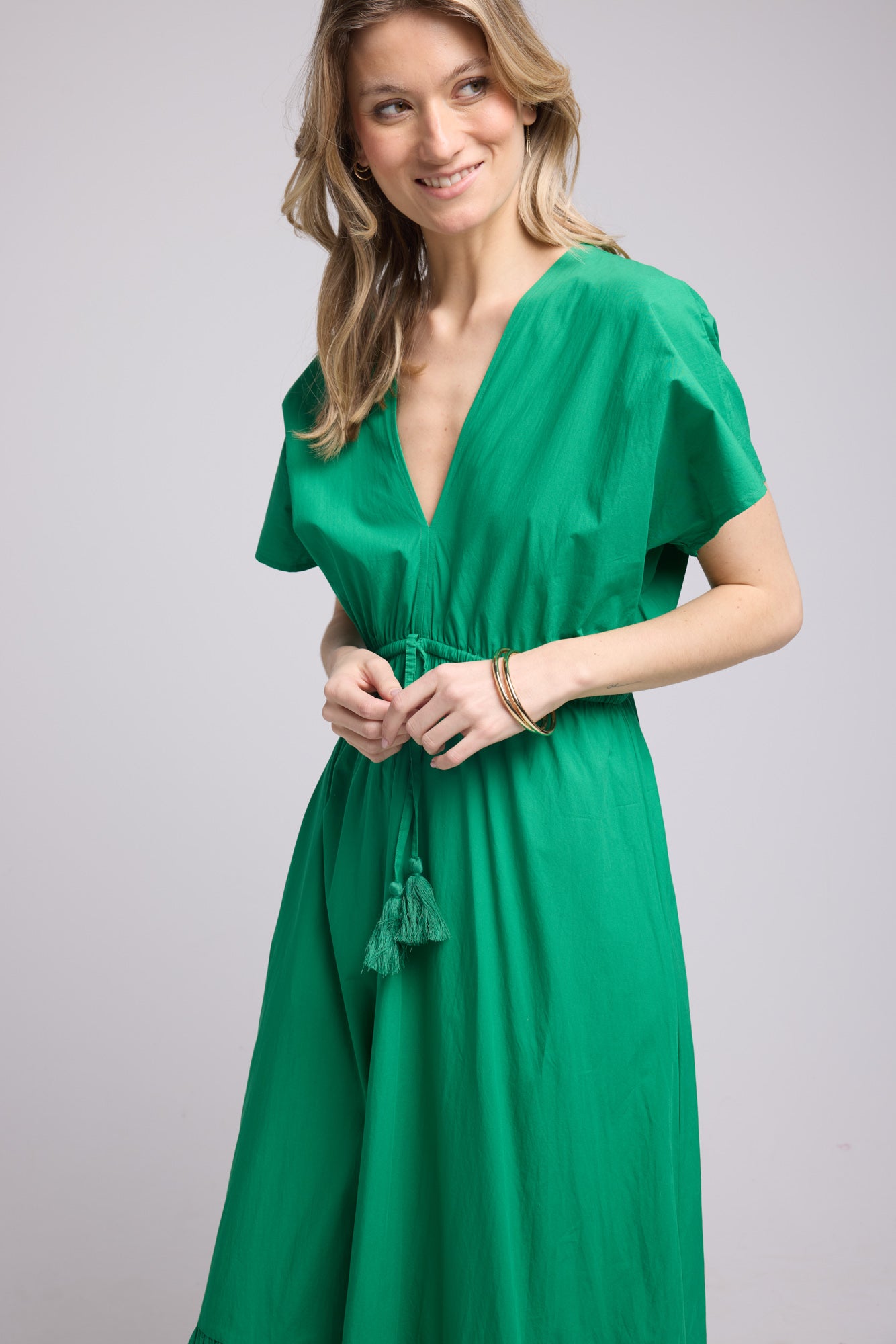 AMELIE LONG/GREEN DRESS