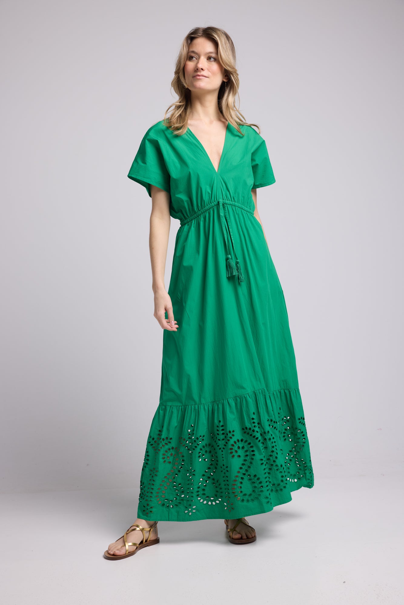 AMELIE LONG/GREEN DRESS
