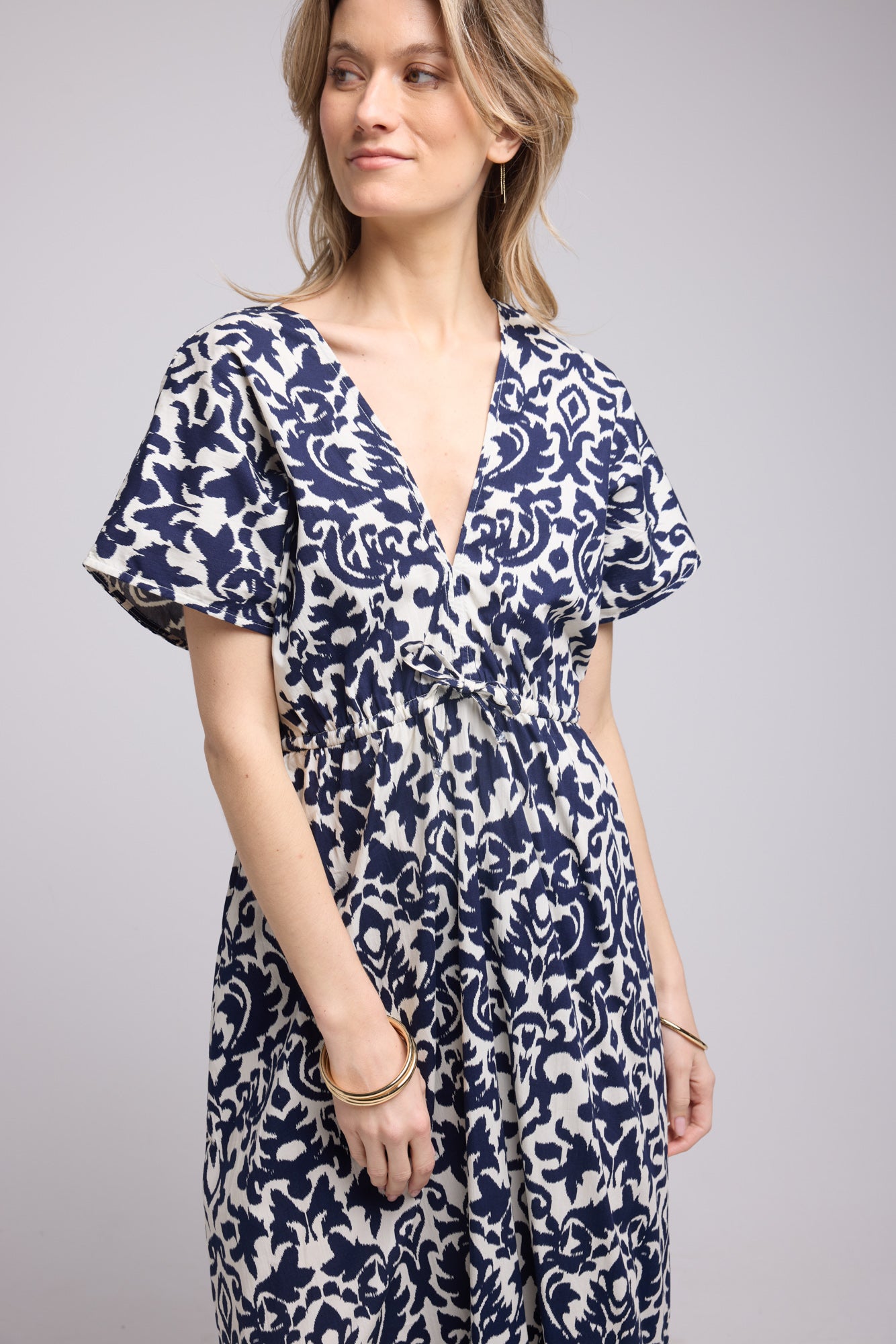 ROBE AVA IMP/NAVY P2306