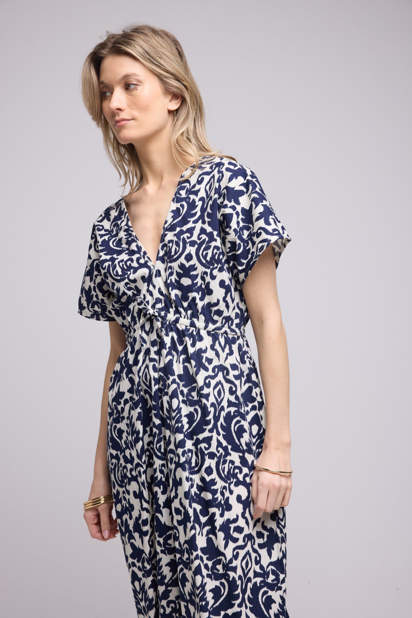 ROBE AVA IMP/NAVY P2306