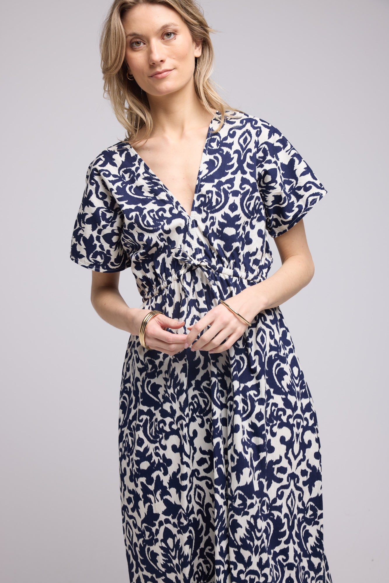 ROBE AVA IMP/NAVY P2306