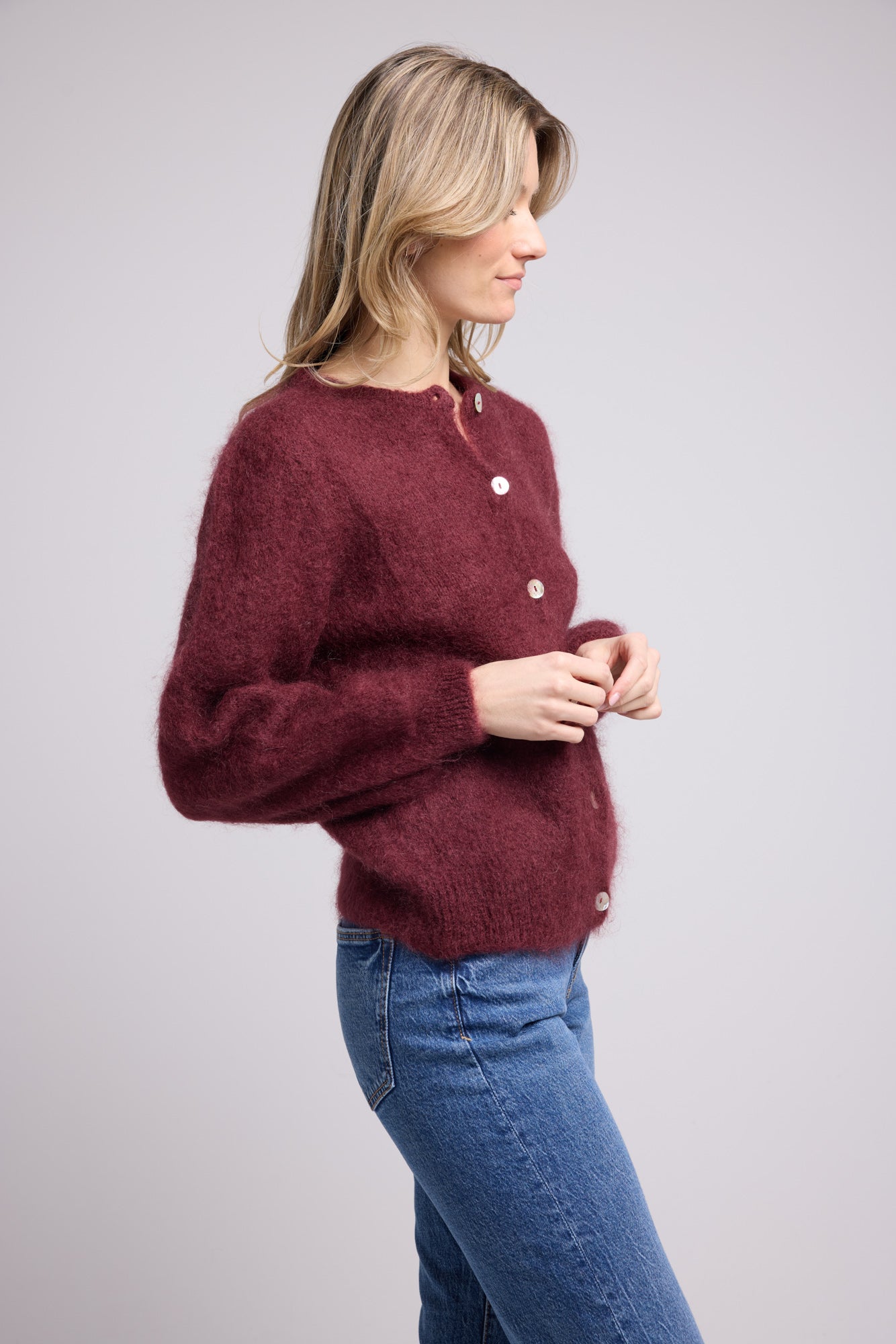 CARDIGAN BEATRICE/BORDEAU