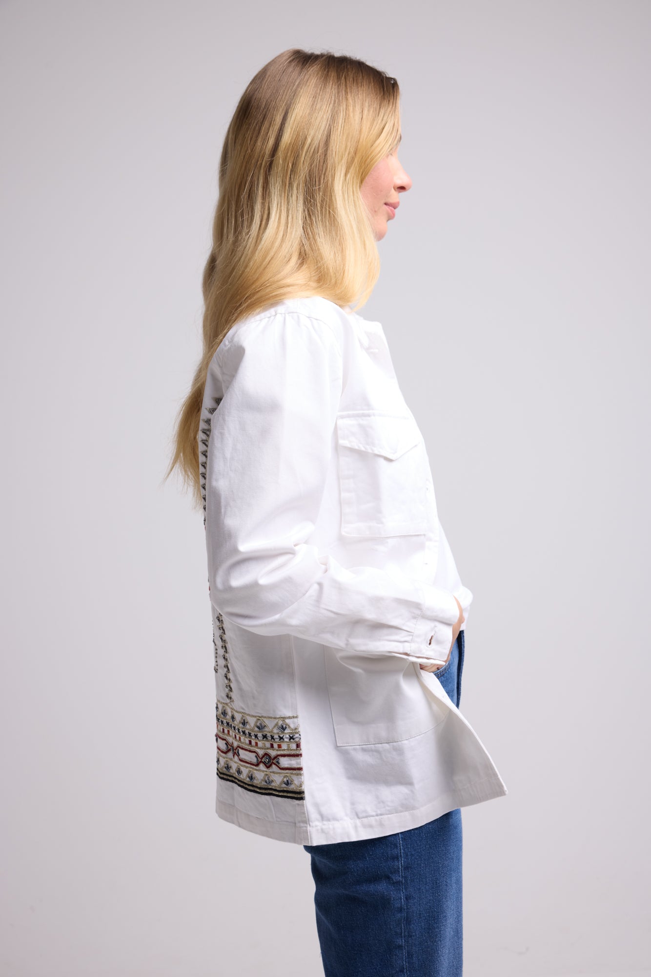VESTE BOHI/BLANC