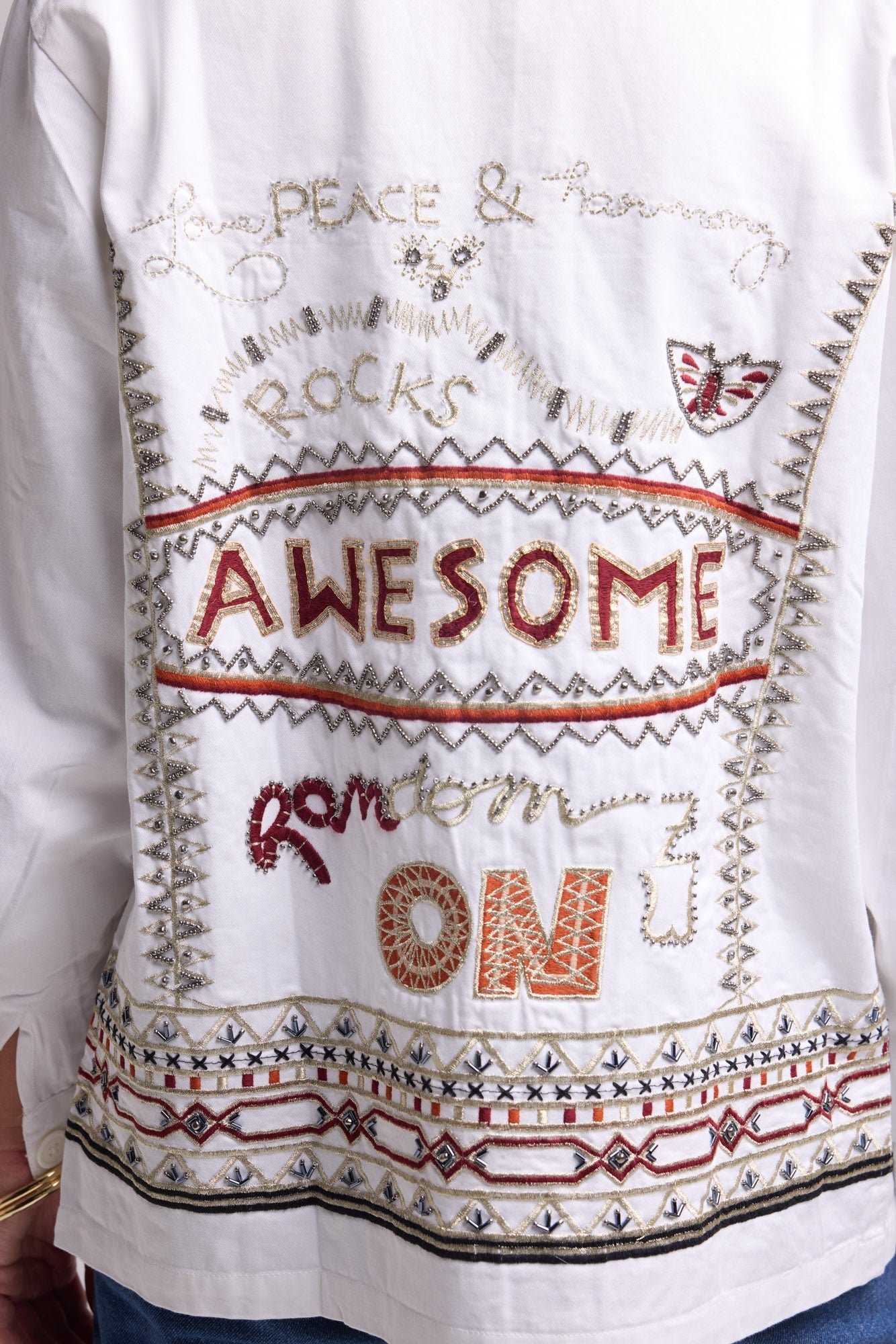 VESTE BOHI/BLANC