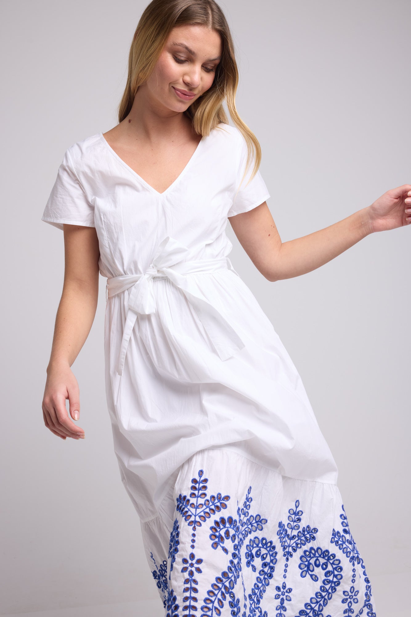 ROBE CHICHI NEW/BLANC BLEU