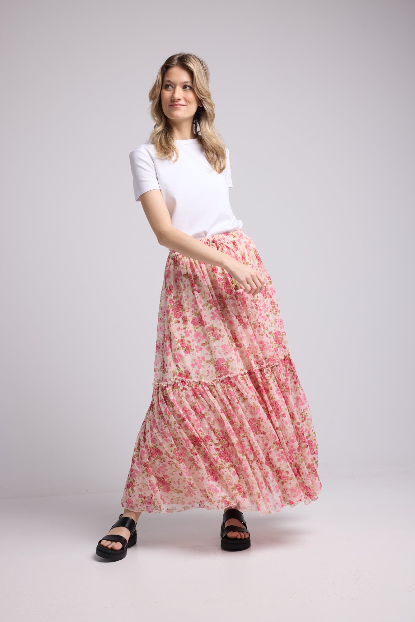 JUPE GAYA SKIRT PINK PRINT