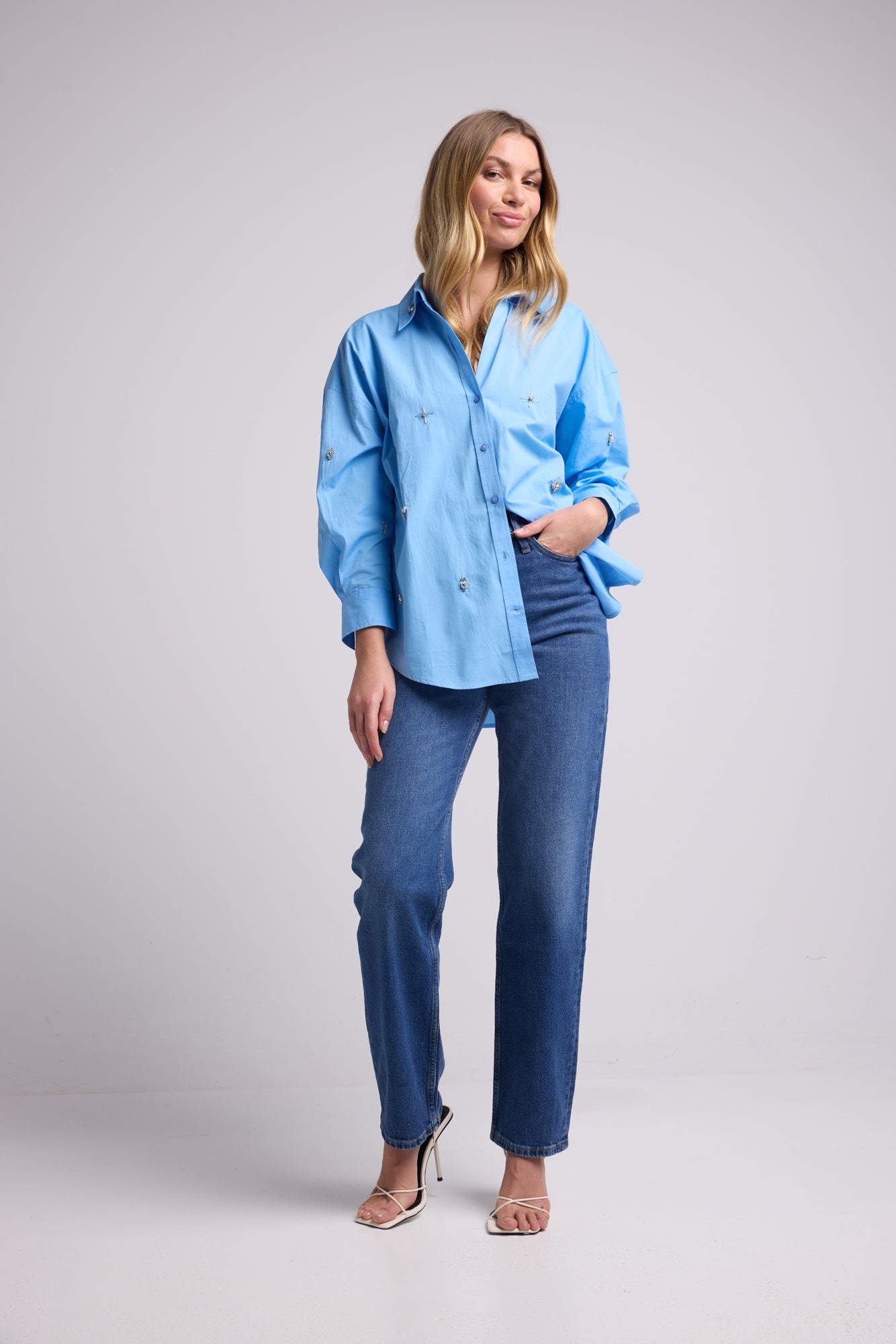 CHEMISE HUGO UNI/BLEU