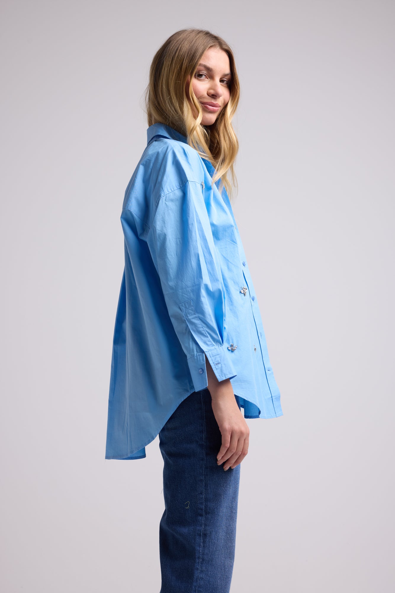 CHEMISE HUGO UNI/BLEU