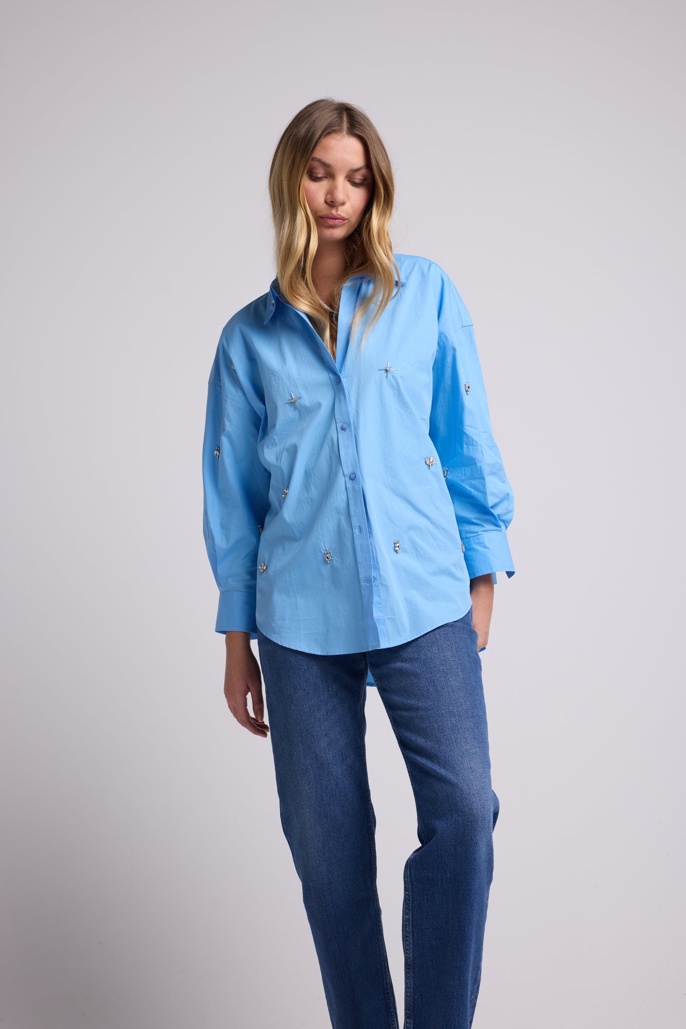 CHEMISE HUGO UNI/BLEU