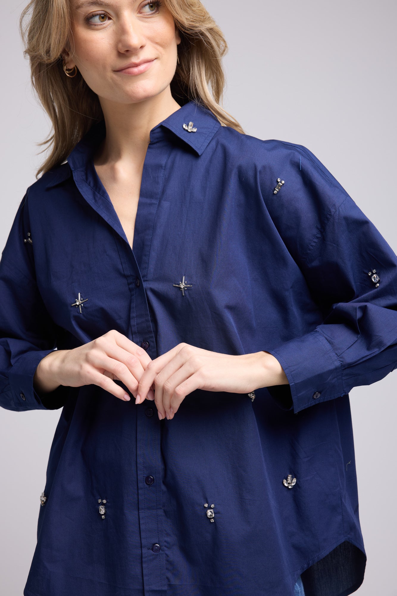 CHEMISE HUGO UNI/MARINE