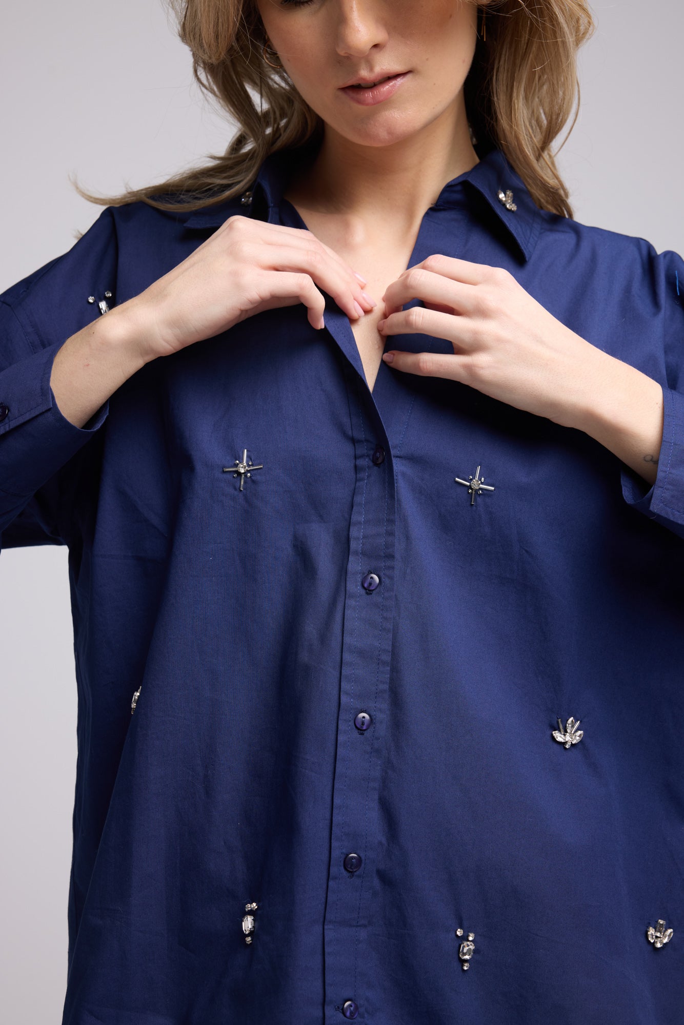 CHEMISE HUGO UNI/MARINE
