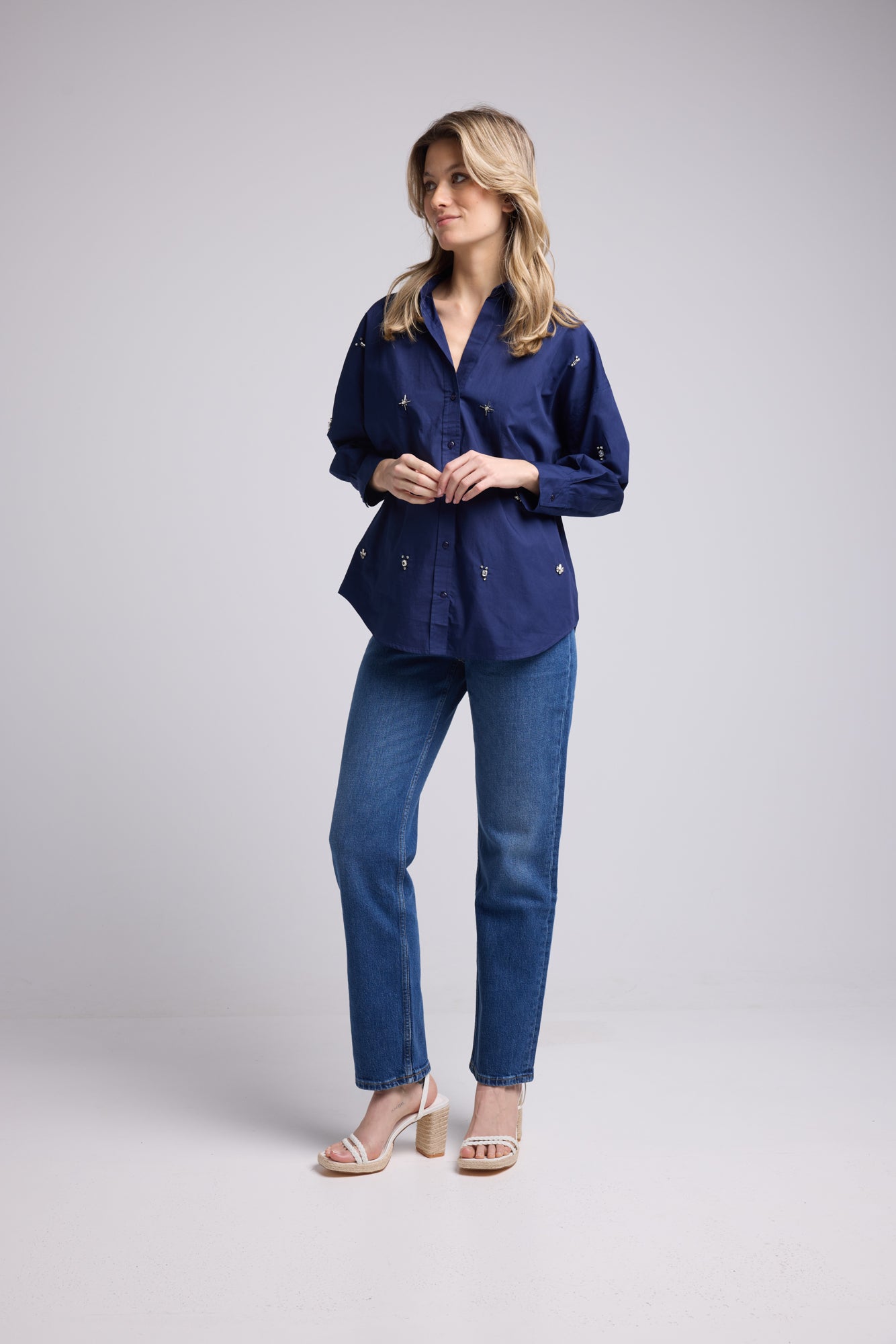 CHEMISE HUGO UNI/MARINE