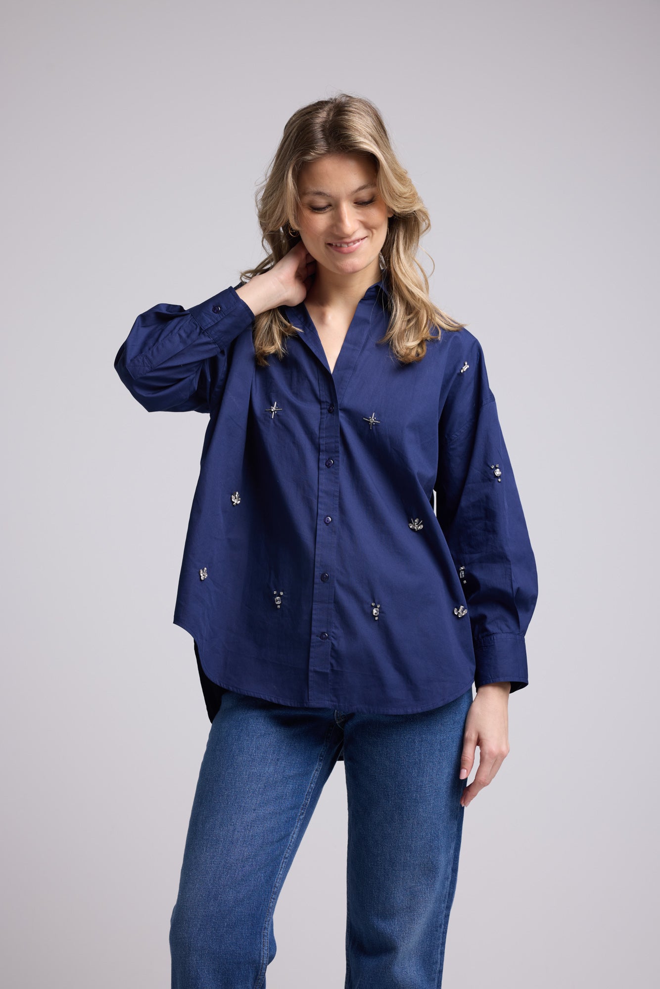 CHEMISE HUGO UNI/MARINE