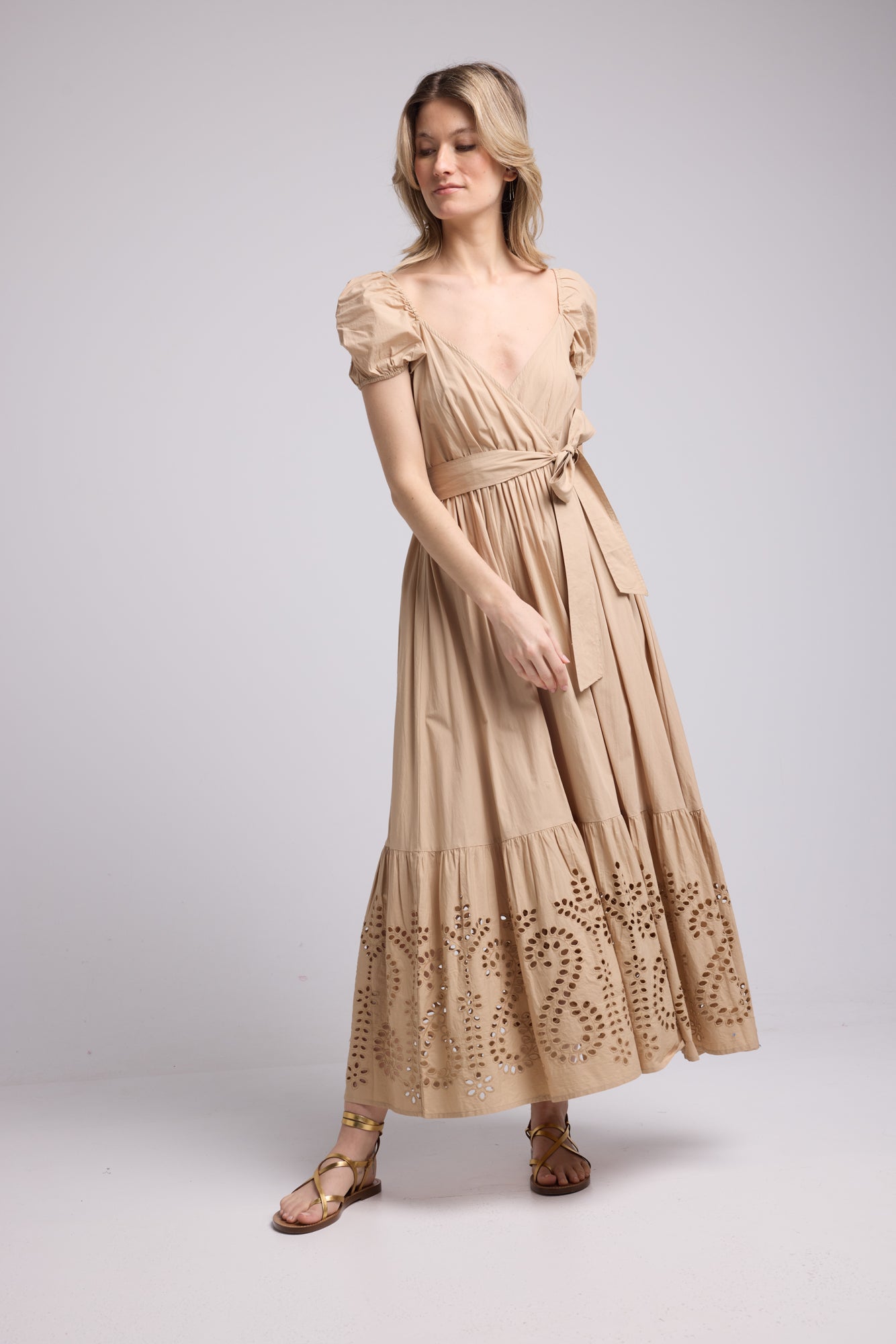 ROBE JULIE LONG/BEIGE