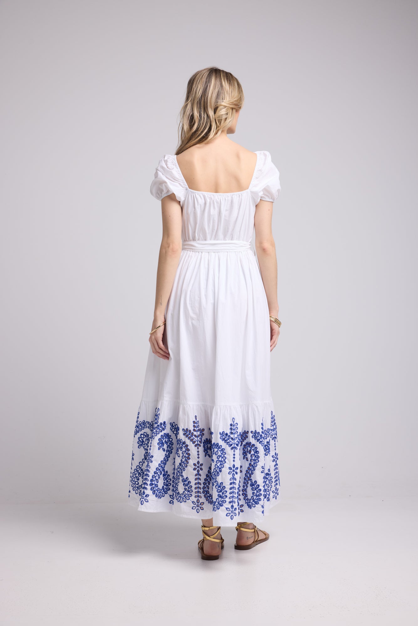 ROBE JULIE LONG/BLANC BLEU