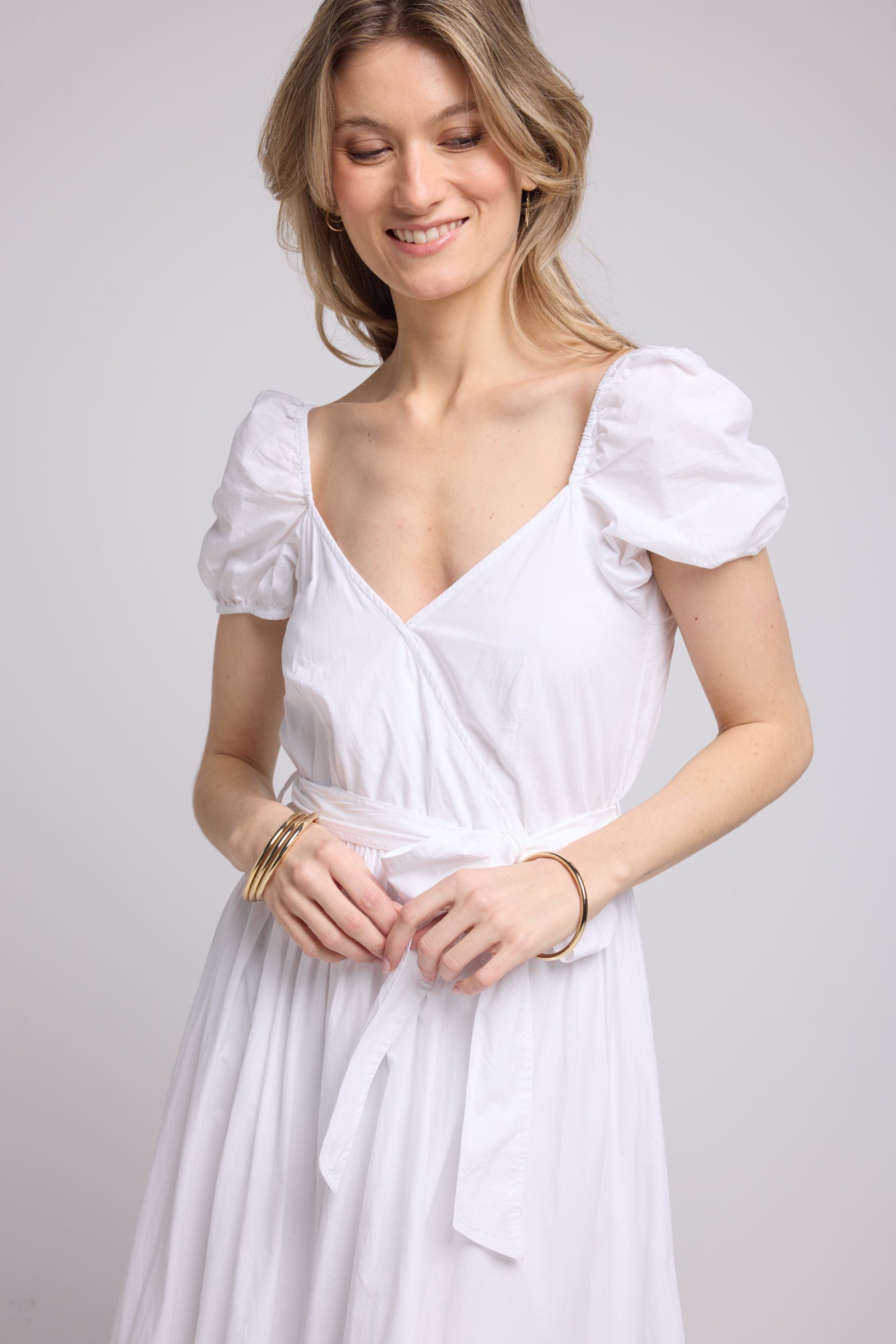 ROBE JULIE LONG/BLANC BLEU