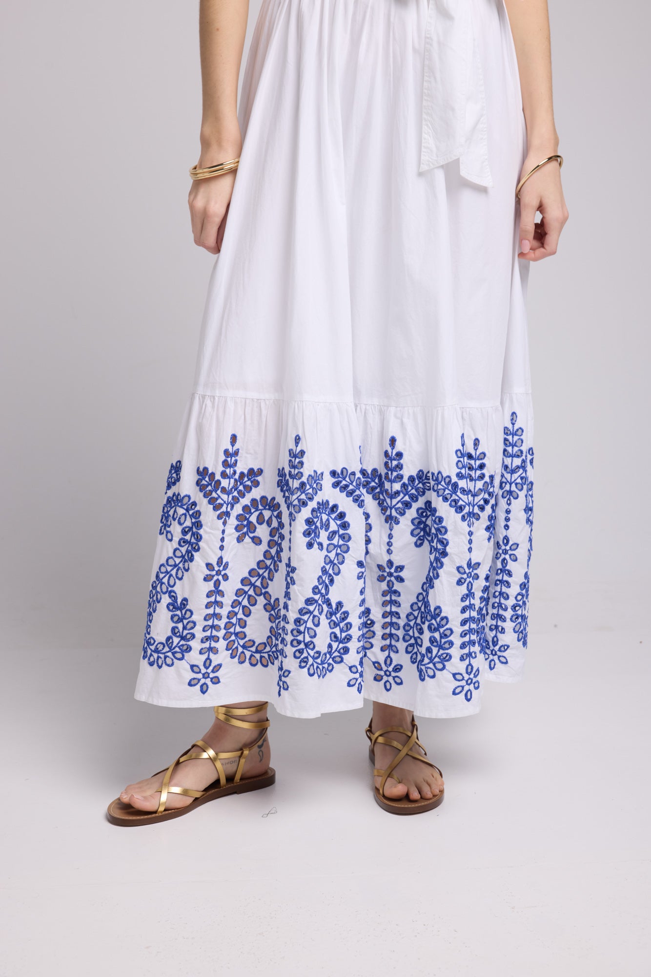 ROBE JULIE LONG/BLANC BLEU
