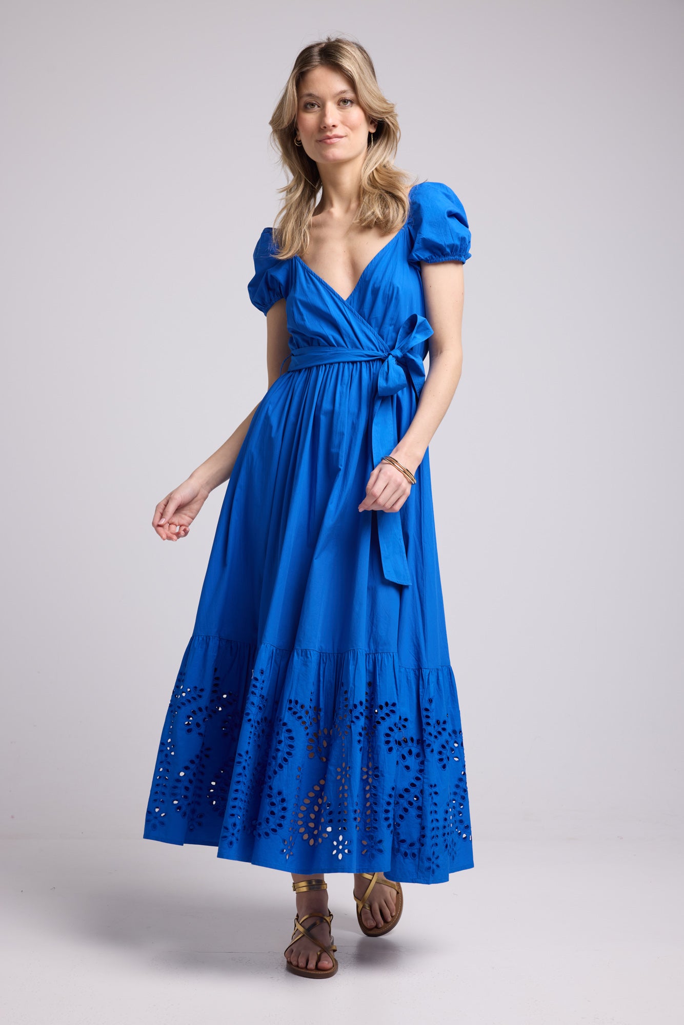 ROBE JULIE LONG BRIGHT BLUE