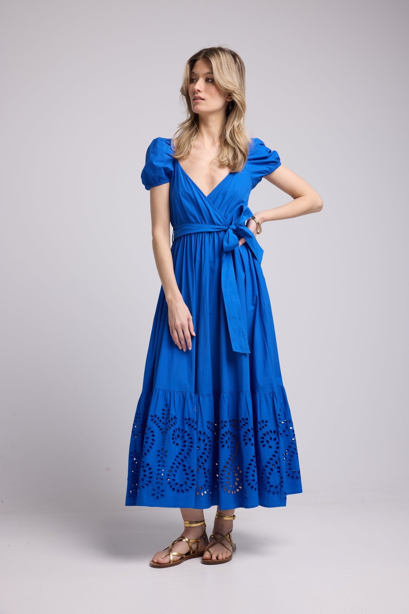 ROBE JULIE LONG BRIGHT BLUE