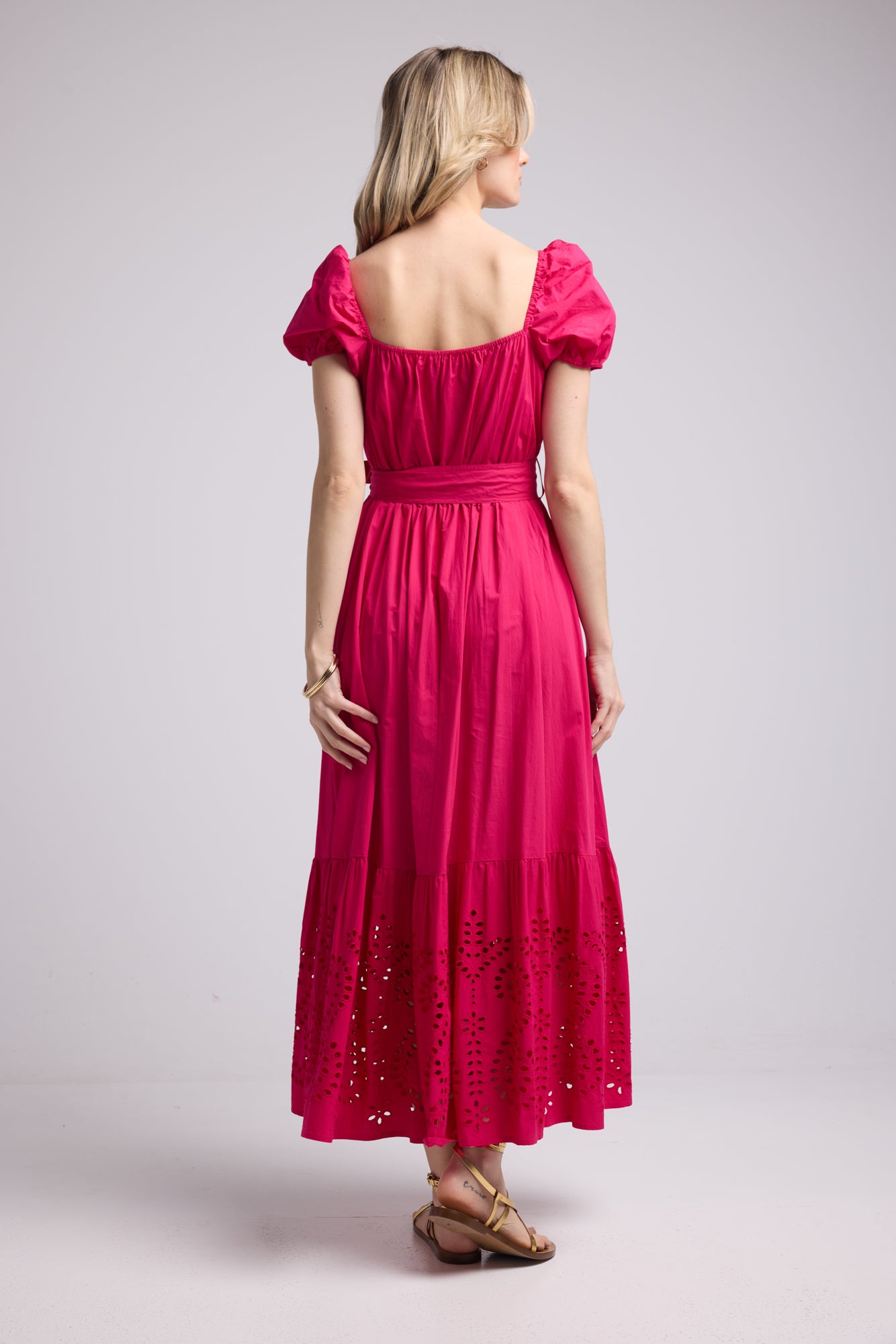 ROBE JULIE LONG FUSHIA