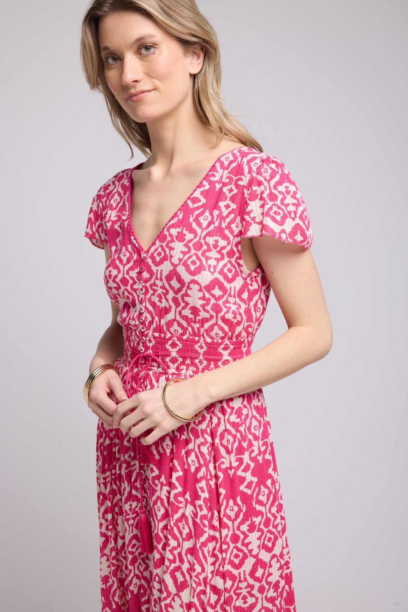 ROBE LORY LONG/FUSHIA P822