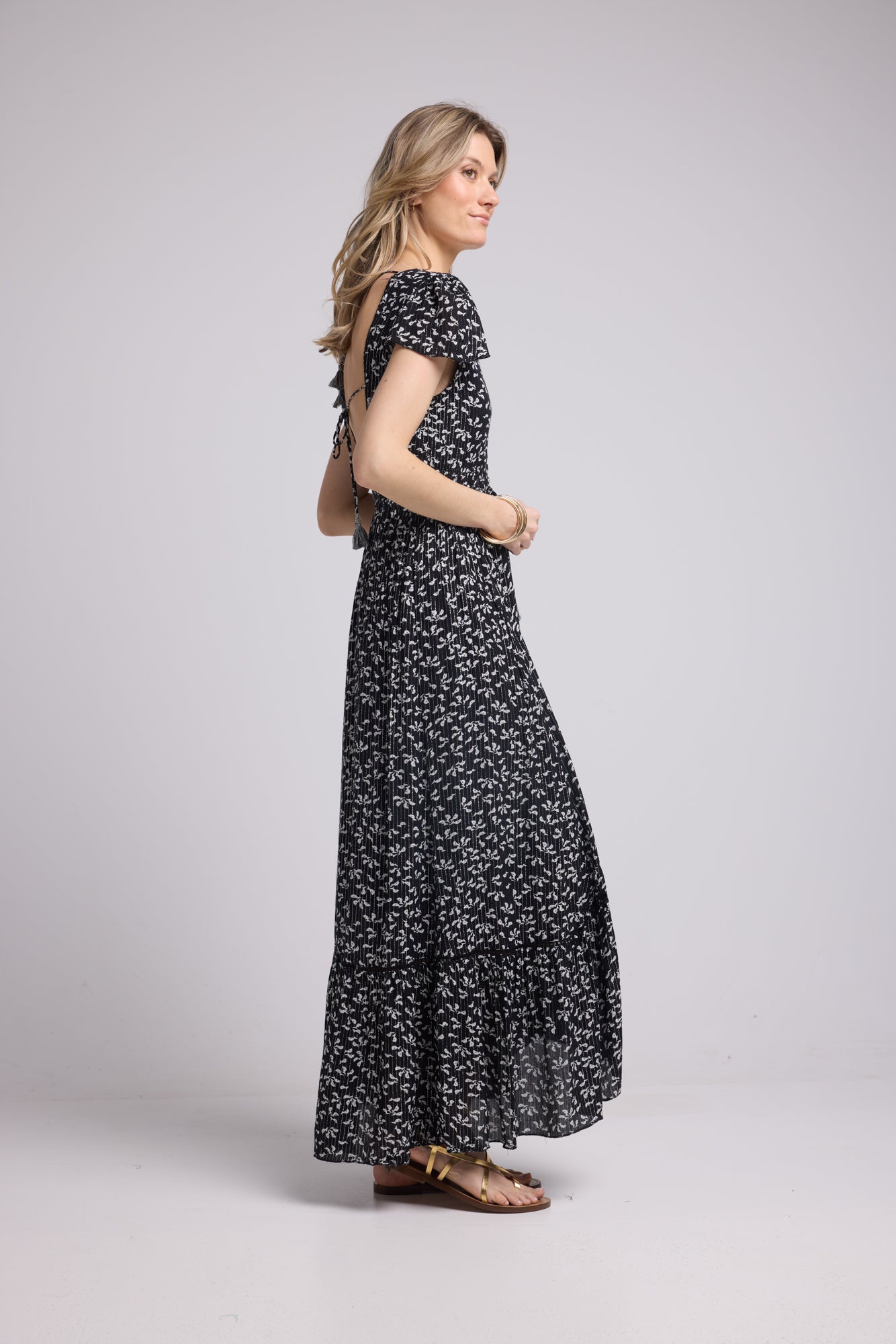 ROBE LORY LONG/NOIR P40 BLACK