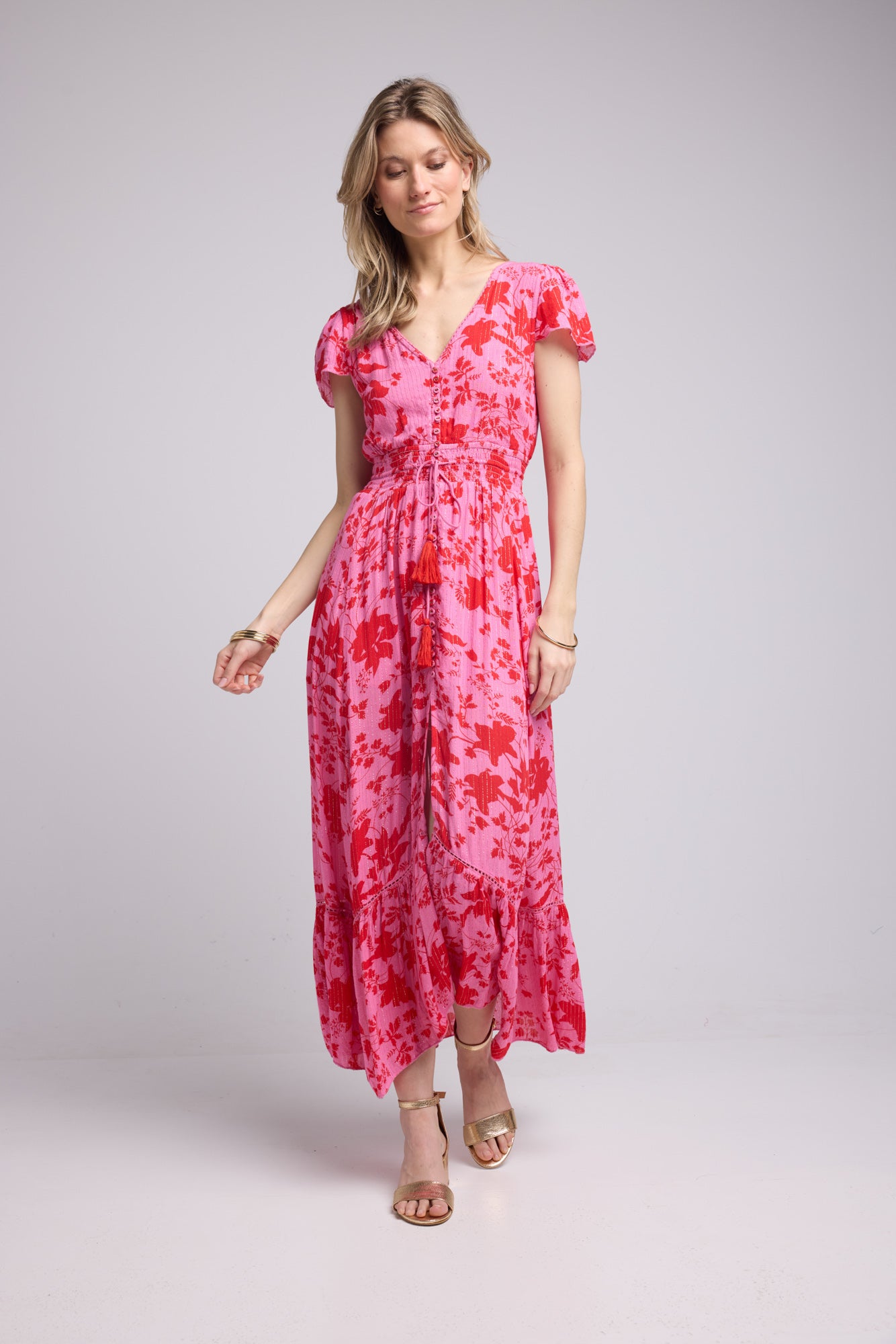 ROBE LORY LONG/PINK RED P821