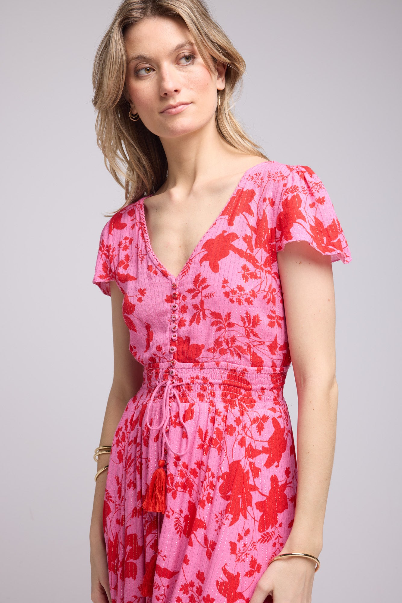 ROBE LORY LONG/PINK RED P821