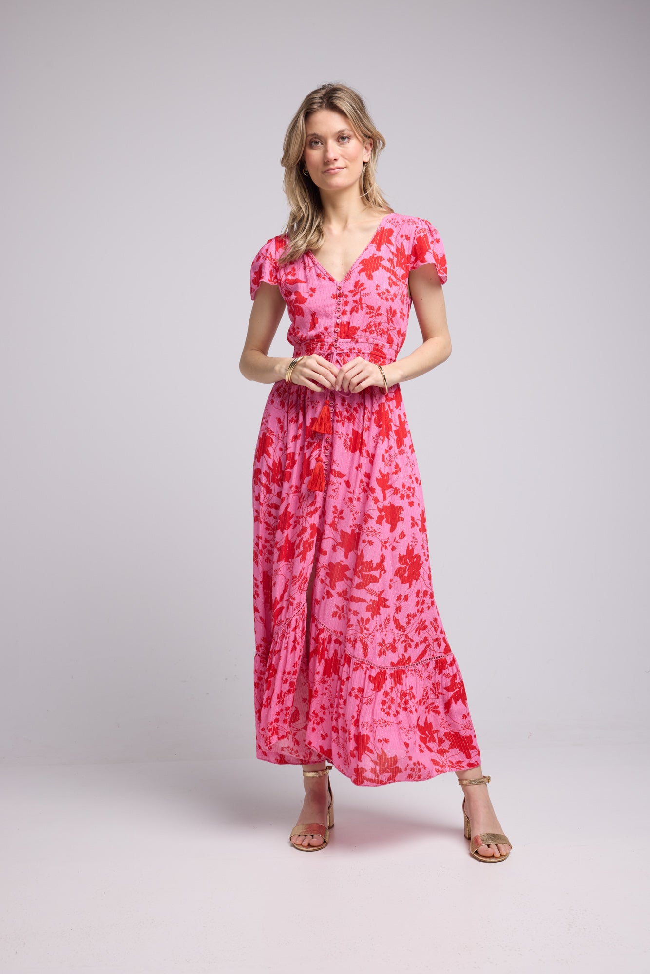 ROBE LORY LONG/PINK RED P821