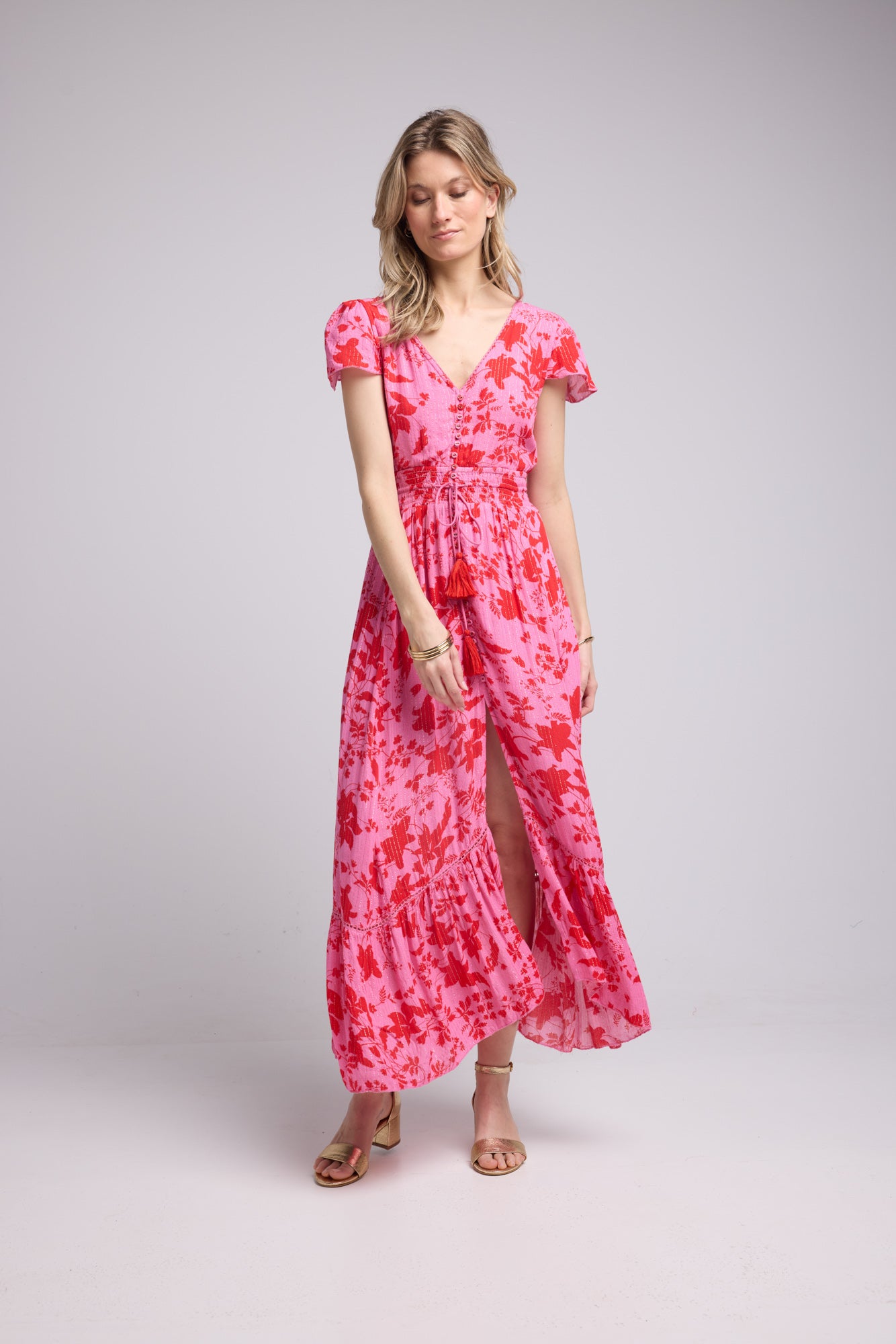 ROBE LORY LONG/PINK RED P821
