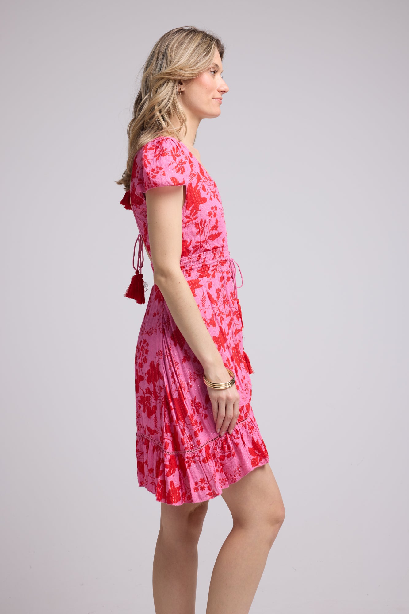 ROBE LORY SHORT/PINK RED P821