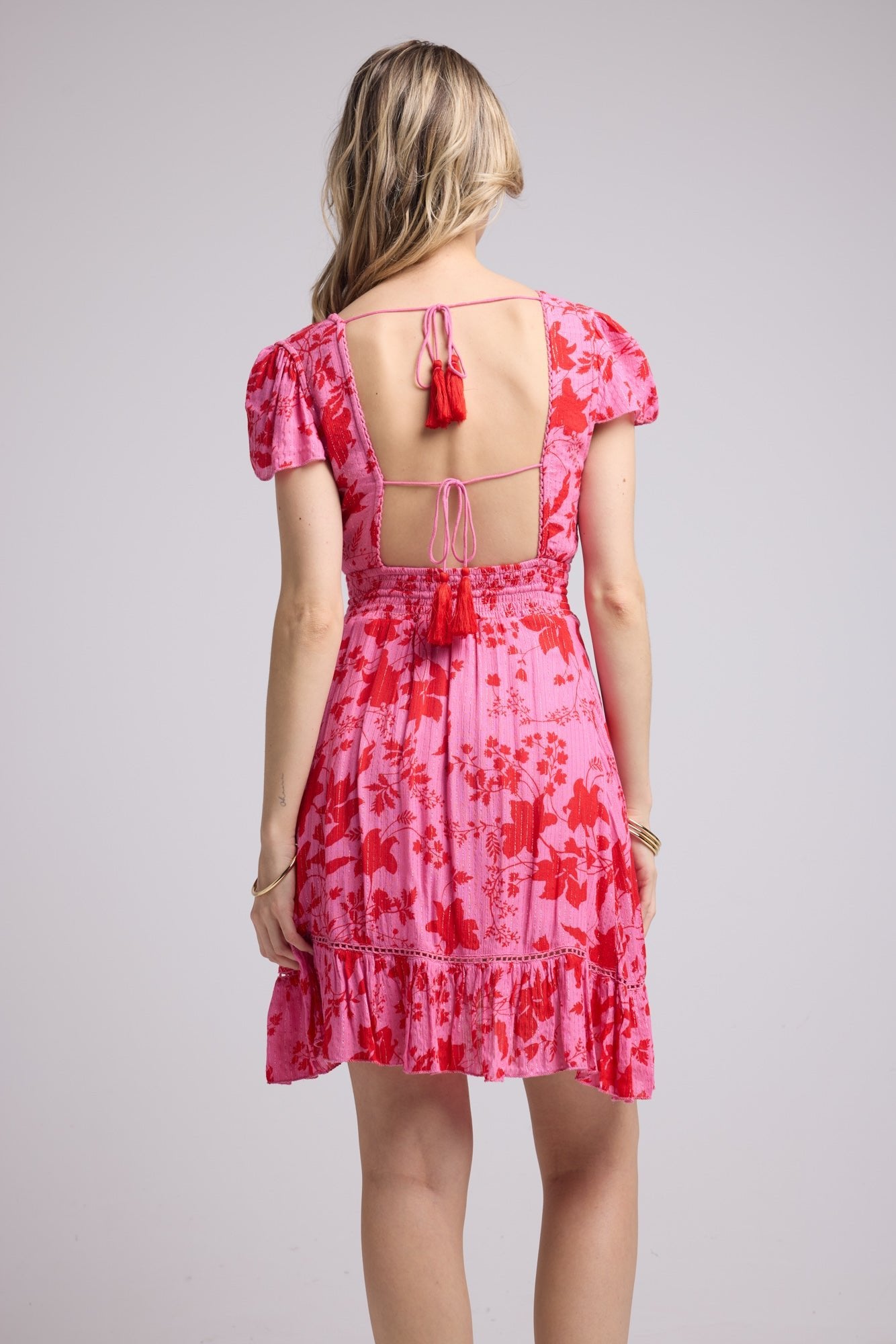 ROBE LORY SHORT/PINK RED P821